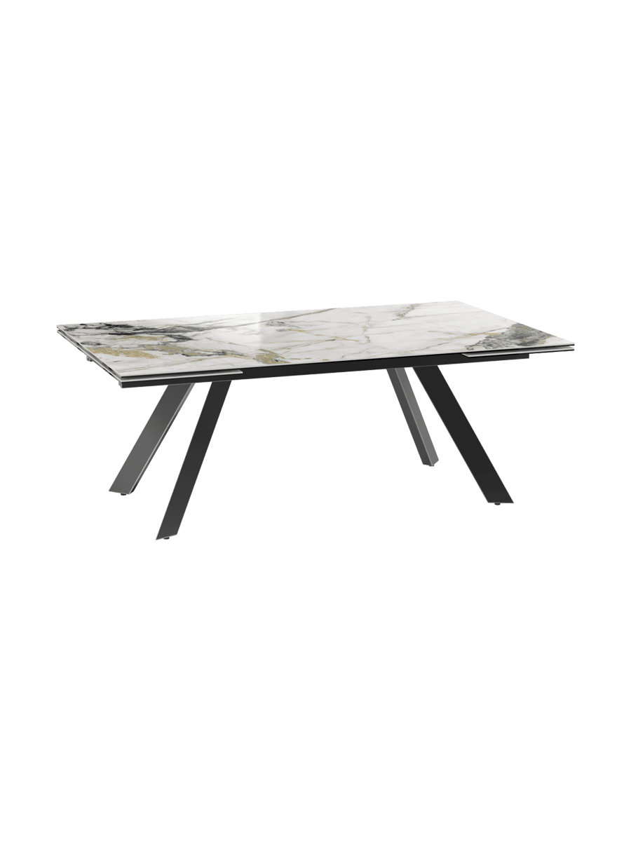 
Ausziehbarer Designer Esstisch „Grande Ontario“ 200-300 x 120 cm - Marmoroptik Doro