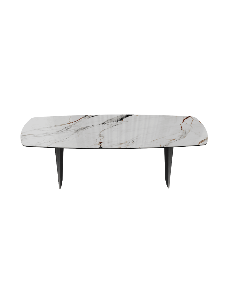 
Designer Dining Table "Auguste" in Ceramic, various sizes - Legs: Black, Tabletop: Fiorentino glossy / 240 x 120 cm
