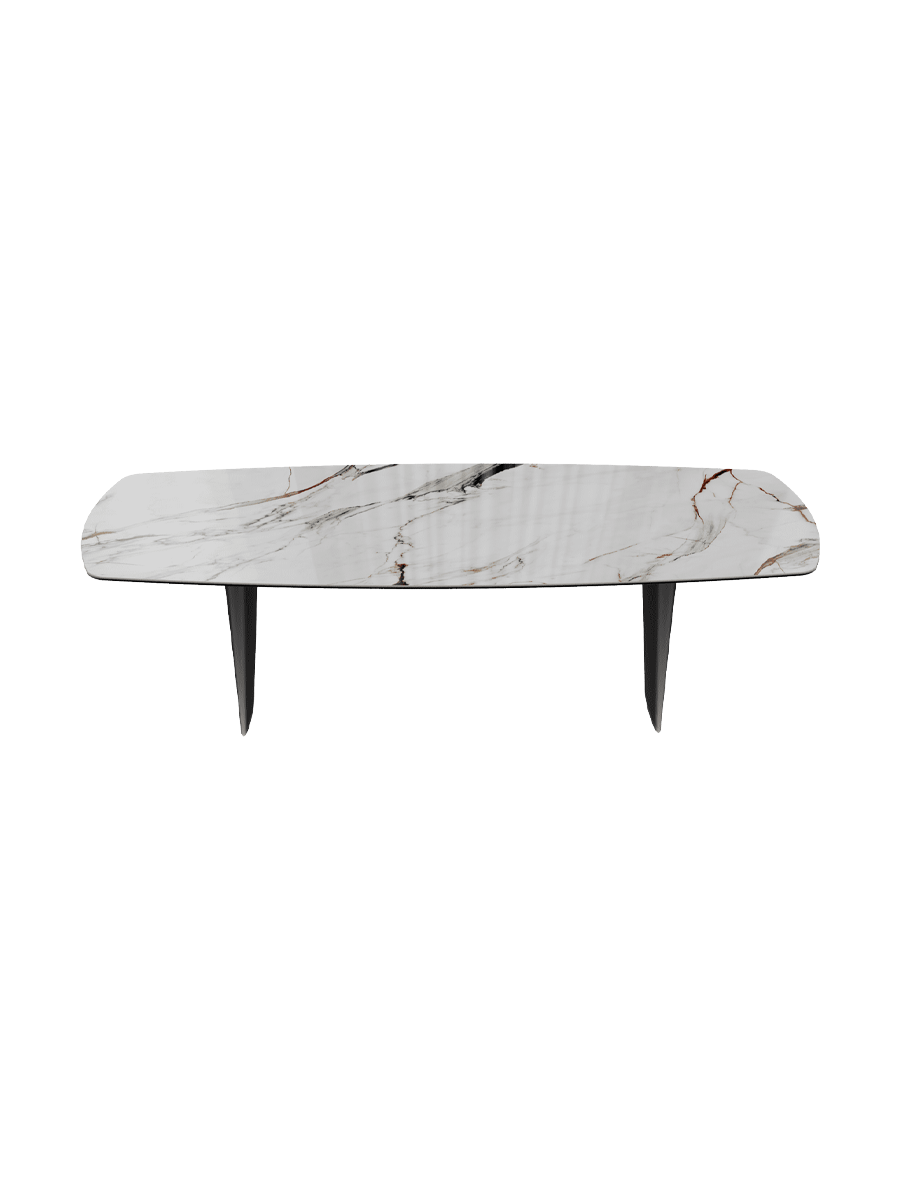 
Designer Dining Table "Auguste" in Ceramic, various sizes - Legs: Black, Tabletop: Fiorentino glossy / 260 x 120 cm
