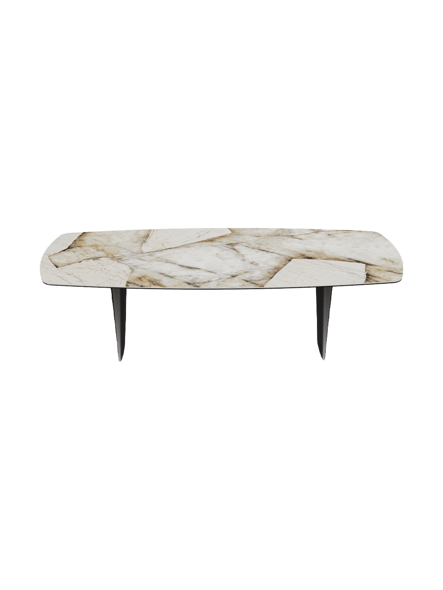 
Designer Dining Table "Auguste" in Ceramic, various sizes - Legs: Black, Tabletop: Patagonia glossy / 260 x 120 cm