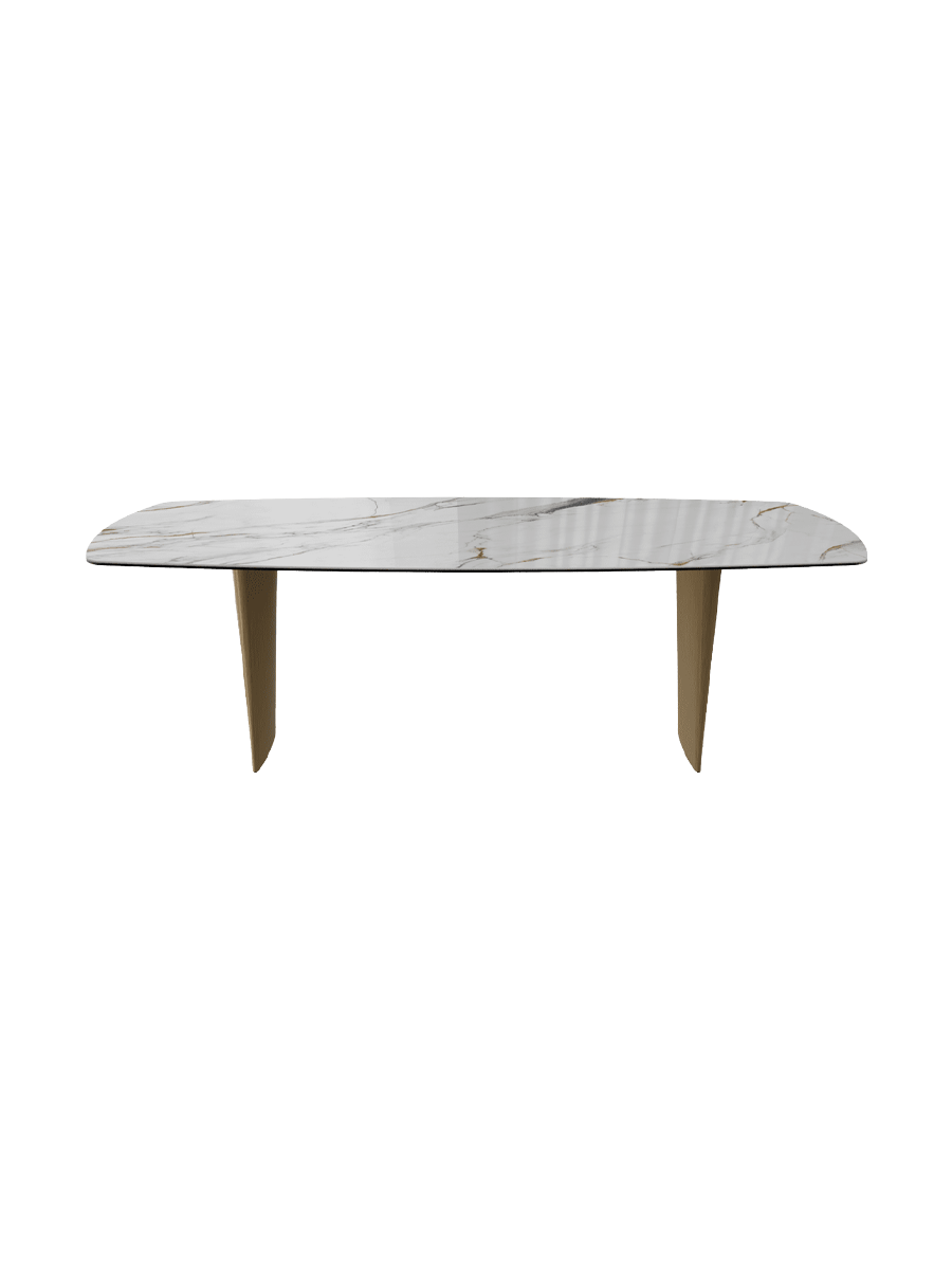 
Designer Dining Table "Auguste" in Ceramic, various sizes - Legs: Bronze, Tabletop: Fiorentino glossy / 240 x 120 cm
