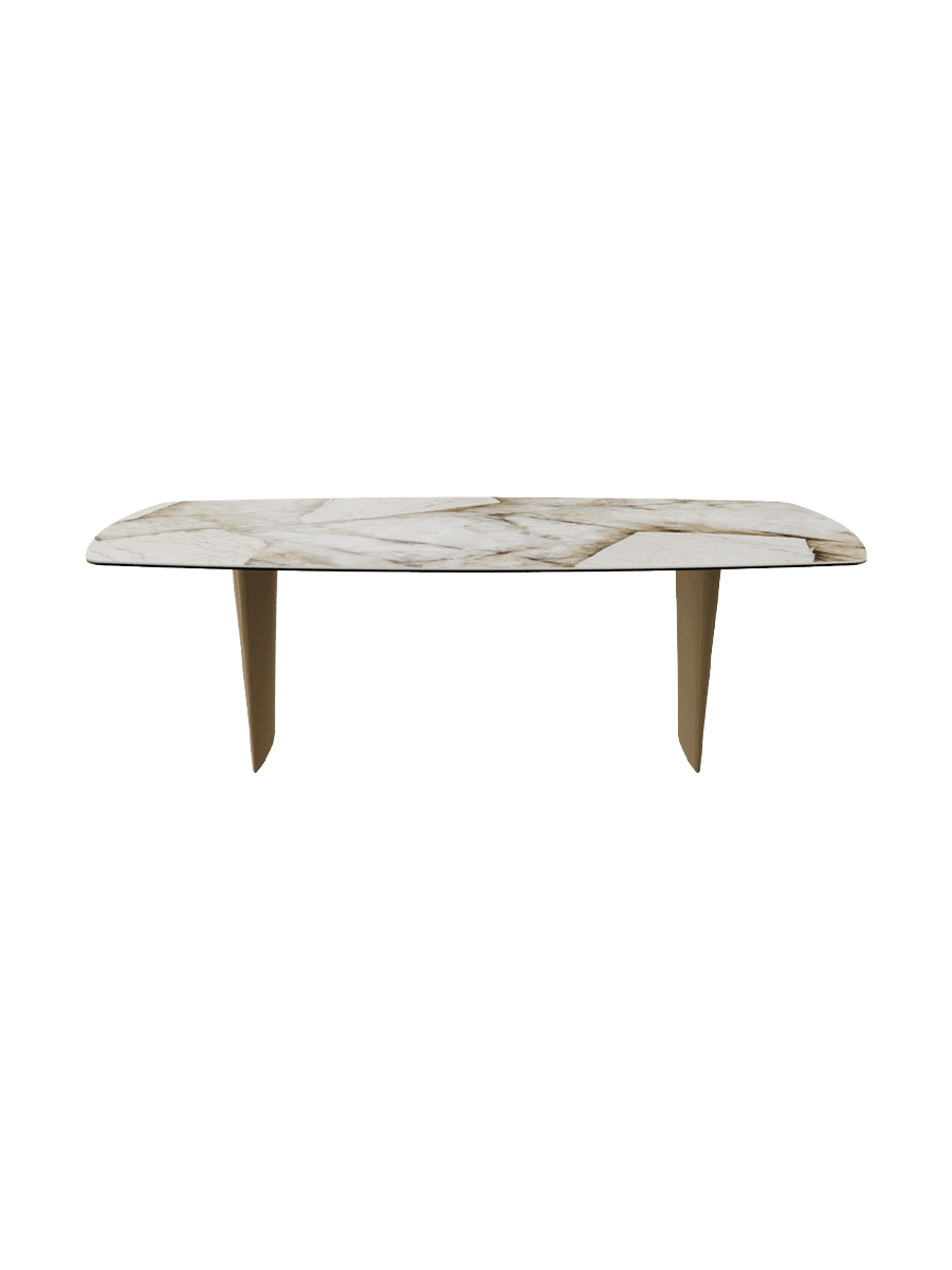 
Designer Dining Table "Auguste" in Ceramic, various sizes - Legs: Bronze, Tabletop: Patagonia glossy / 240 x 120 cm