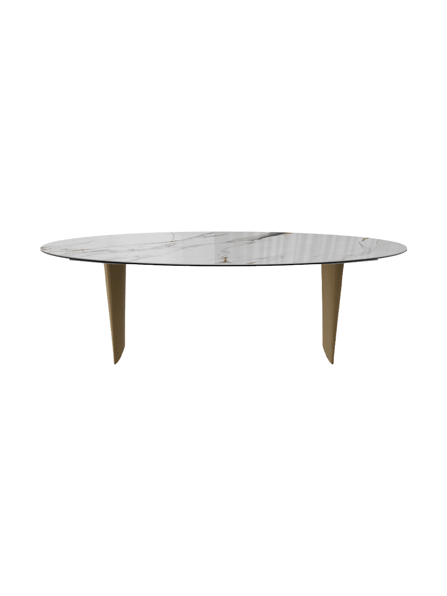 
Designer Dining Table "Goliath" in Ceramic, Various Sizes - Legs: Bronze, Tabletop: Fiorentino glossy / 240 x 112 cm