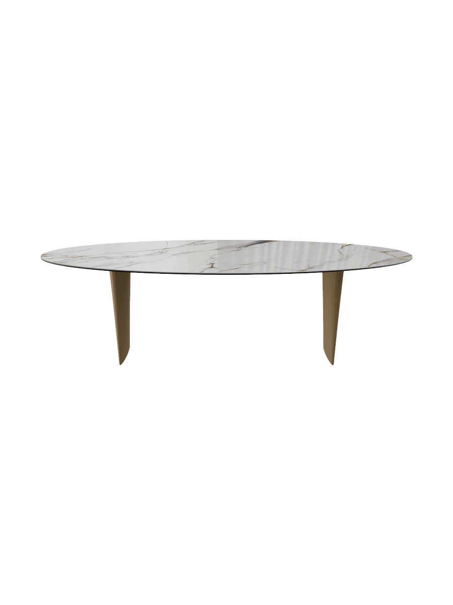 
Designer Dining Table "Goliath" in Ceramic, Various Sizes - Legs: Bronze, Tabletop: Fiorentino glossy / 260 x 120 cm
