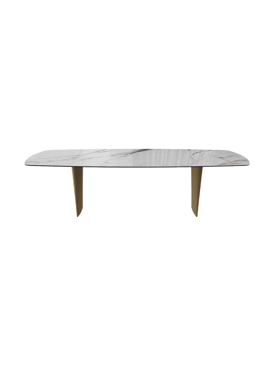 
Designer Dining Table "Auguste" in Ceramic, various sizes - Legs: Bronze, Tabletop: Fiorentino glossy / 280 x 120 cm