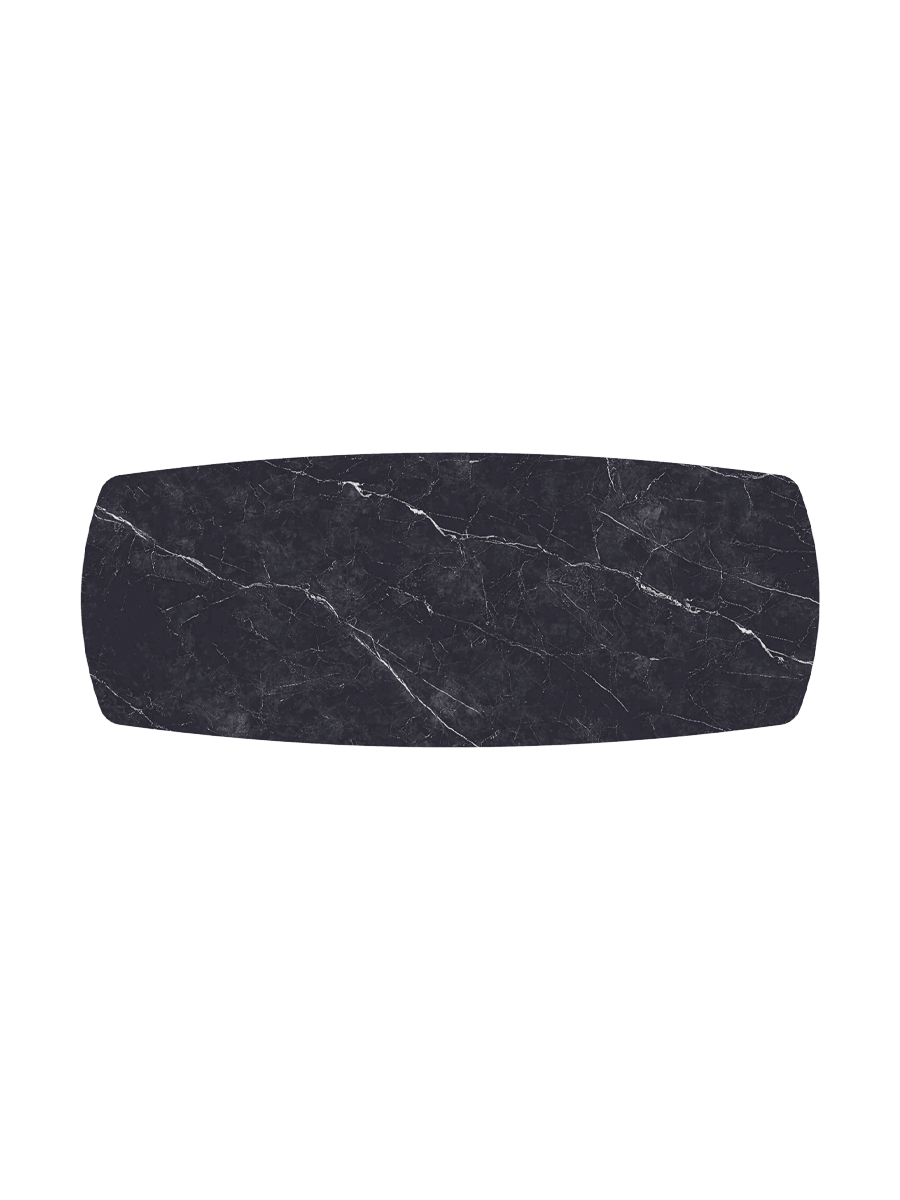 
Designer Esstisch „Auguste“ aus Keramik, verschiedene Grössen - Beine: Bronze, Tischplatte: Marquina matt / 300 x 120 cm