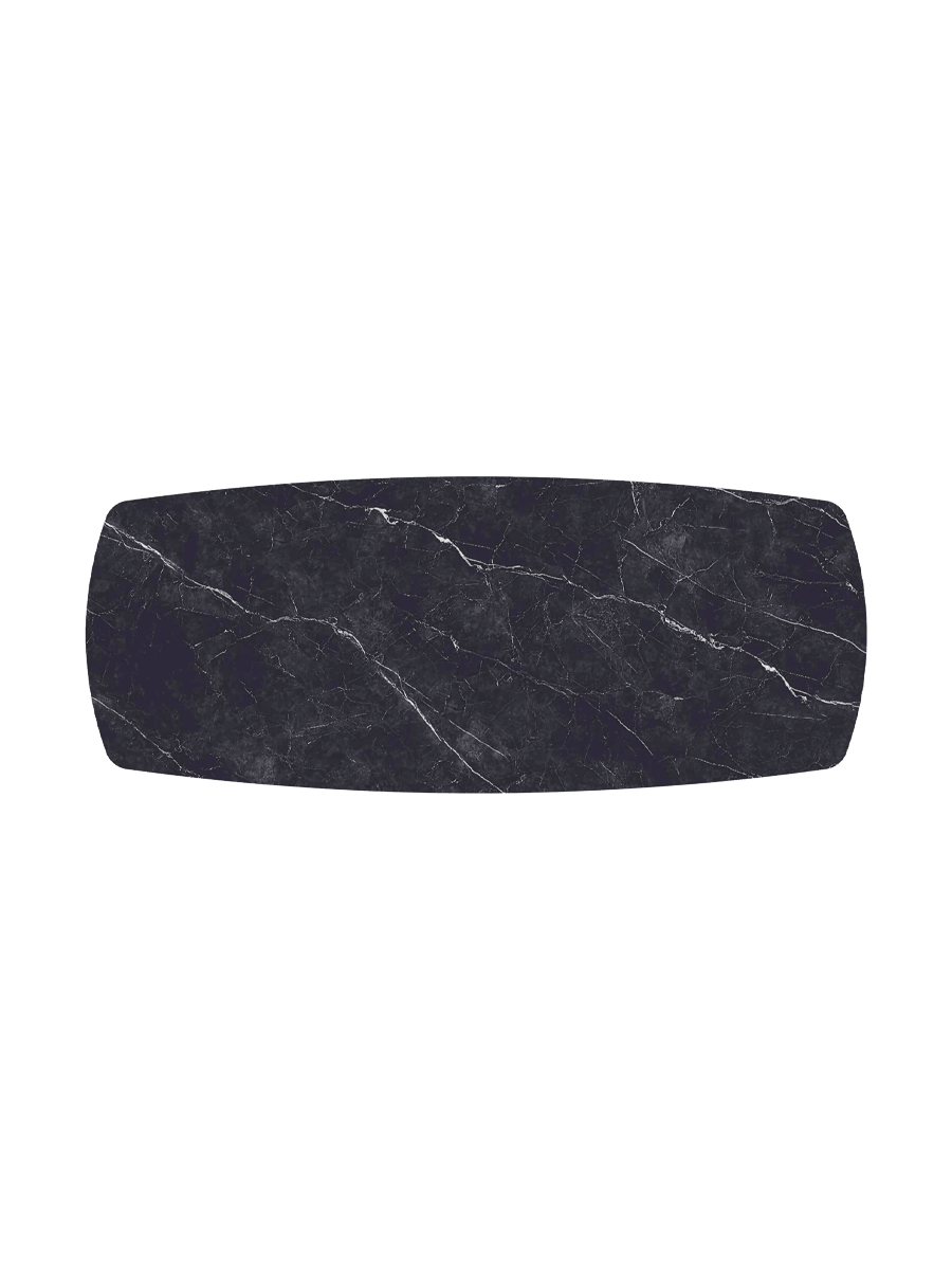 
Designer Esstisch „Auguste“ aus Keramik, verschiedene Grössen - Beine: Bronze, Tischplatte: Marquina matt / 320 x 130 cm