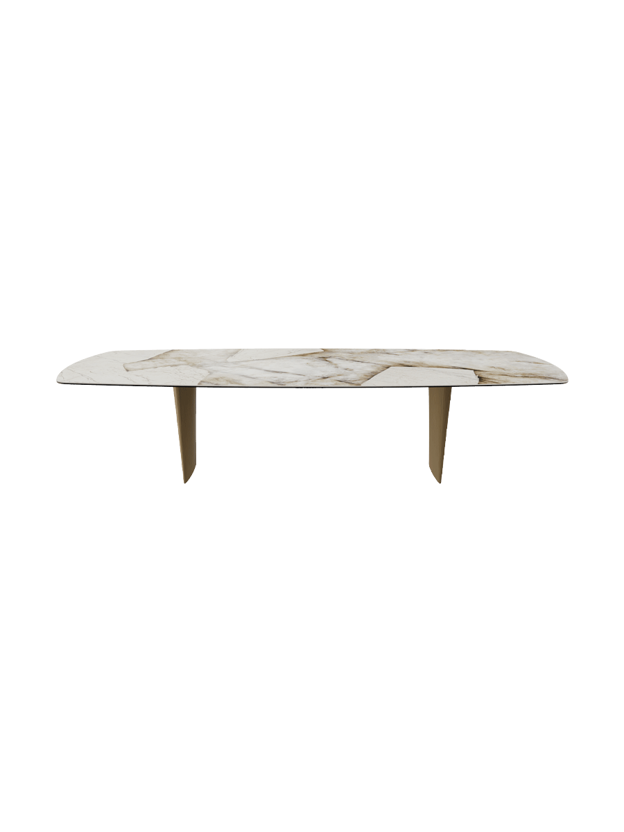 
Designer Dining Table "Auguste" in Ceramic, various sizes - Legs: Bronze, Tabletop: Patagonia glossy / 320 x 130 cm