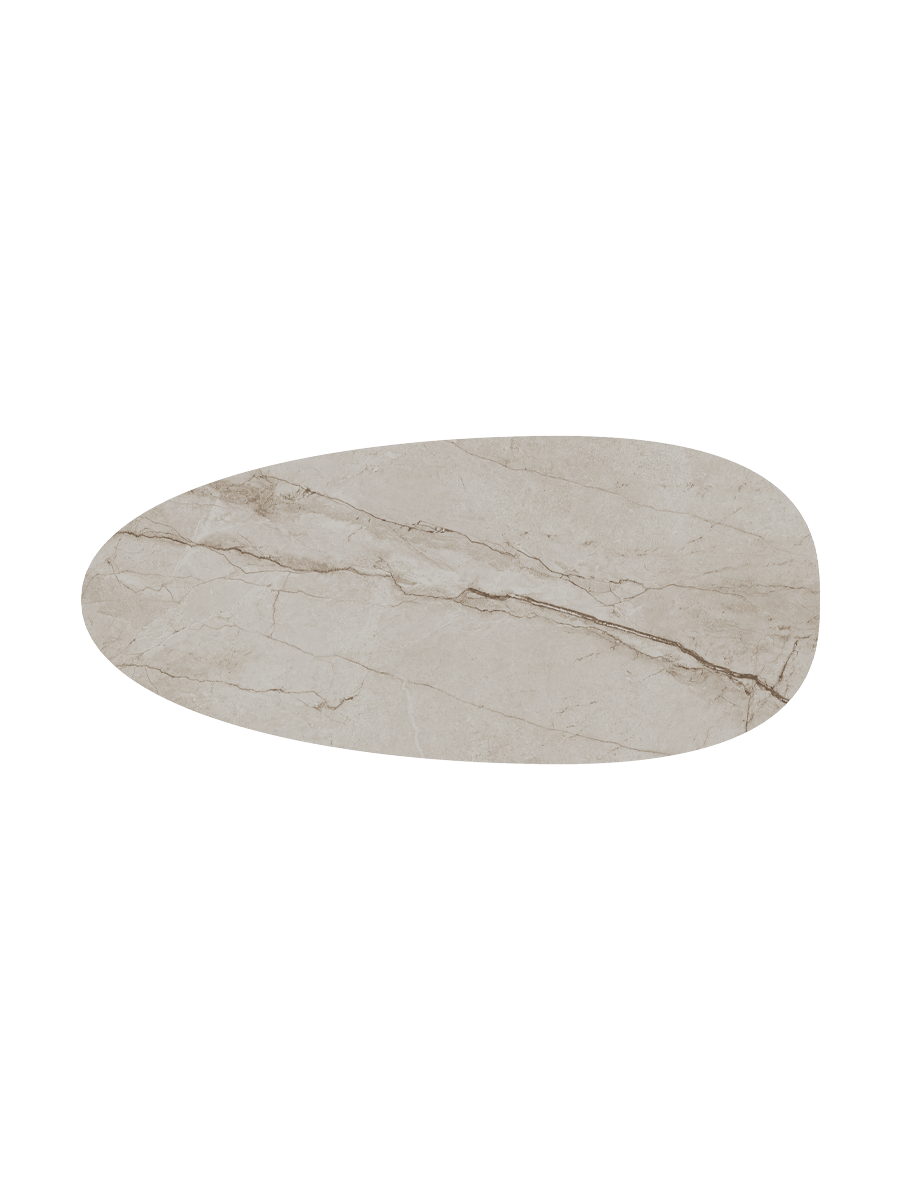 
Extendable Designer Dining Table "Belem" Ceramic, 270 x 120 cm - Breccia polished