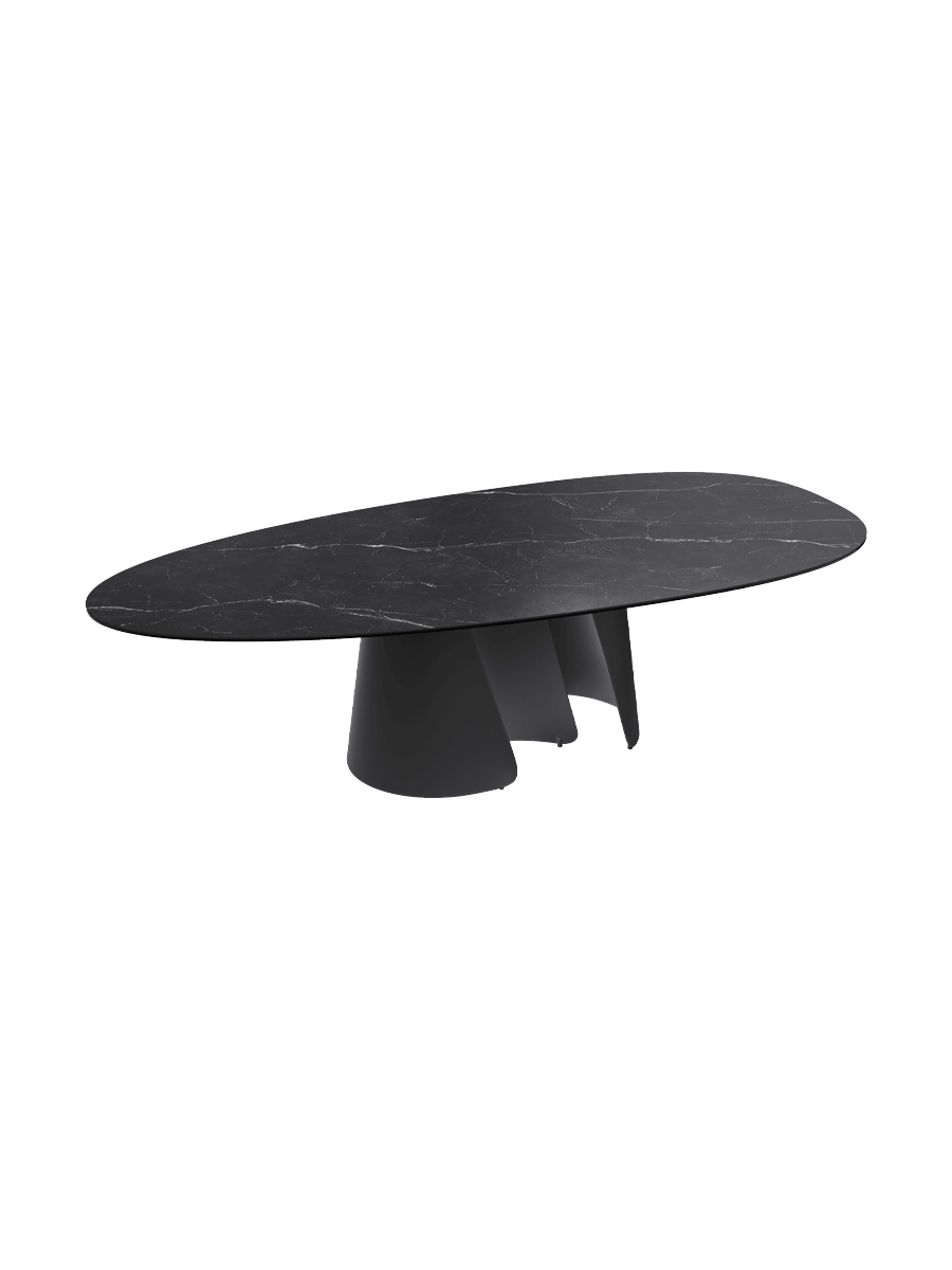 
Extendable Designer Dining Table "Belem" Ceramic, 270 x 120 cm - Breccia polished
