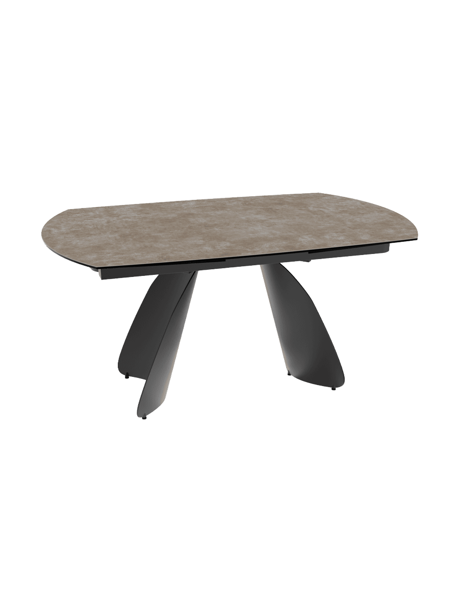 
Ausziehbarer Designer Esstisch „Grande Modena“ aus Keramik, 160-240 x 100 cm - Zementgrau