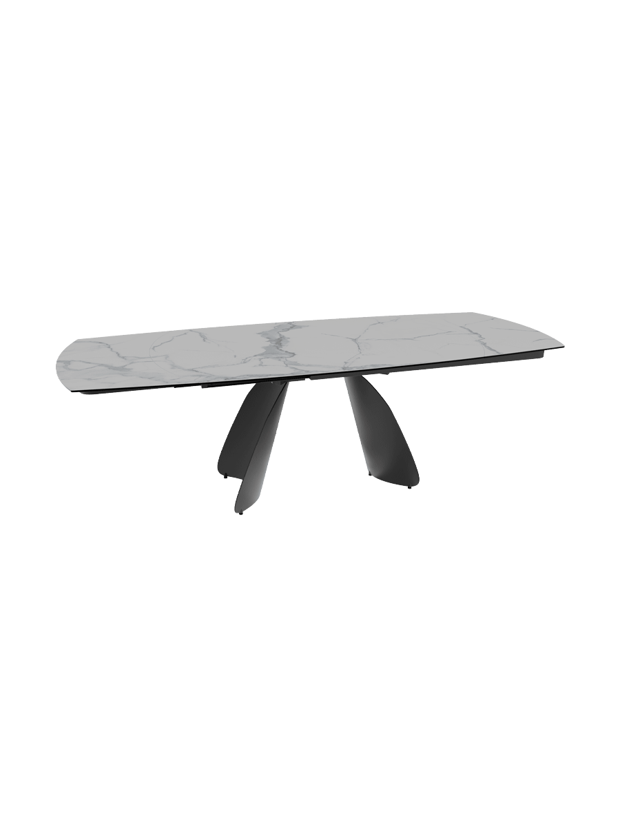 
Table à manger design extensible « Grande Modena » en céramique, 160-240 x 100 cm - Calacatta brillant