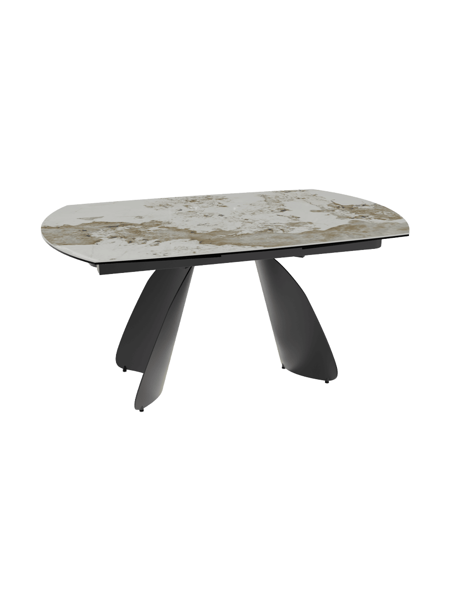 
Table à manger design extensible « Grande Modena » en céramique, 160-240 x 100 cm - Calacatta brillant