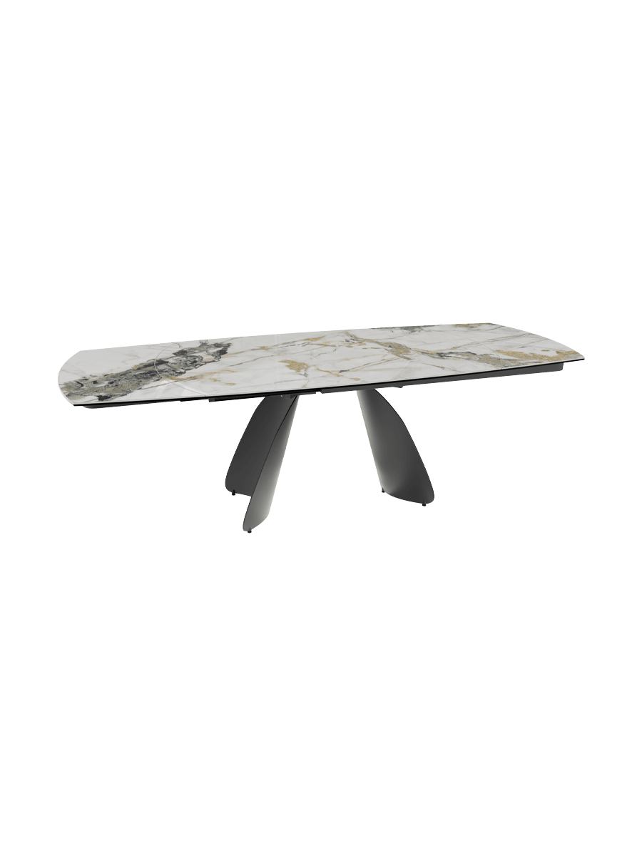 
Table à manger design extensible « Grande Modena » en céramique, 160-240 x 100 cm - Calacatta brillant