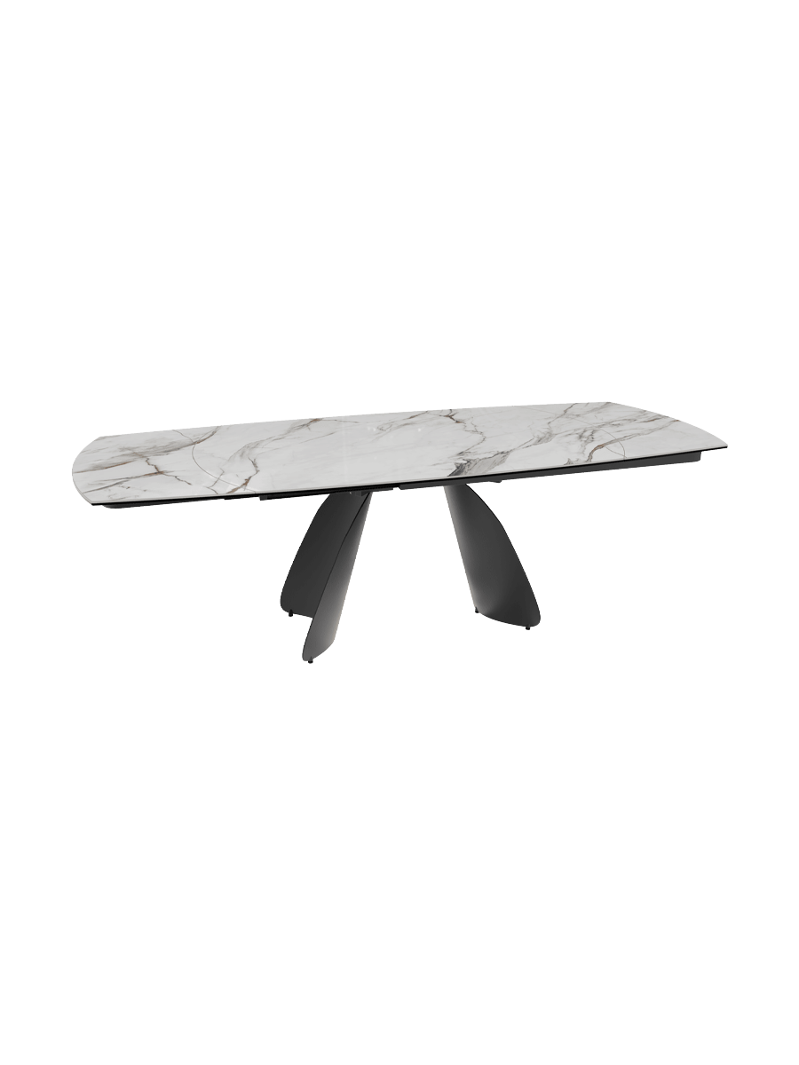
Table à manger design extensible « Grande Modena » en céramique, 160-240 x 100 cm - Calacatta brillant