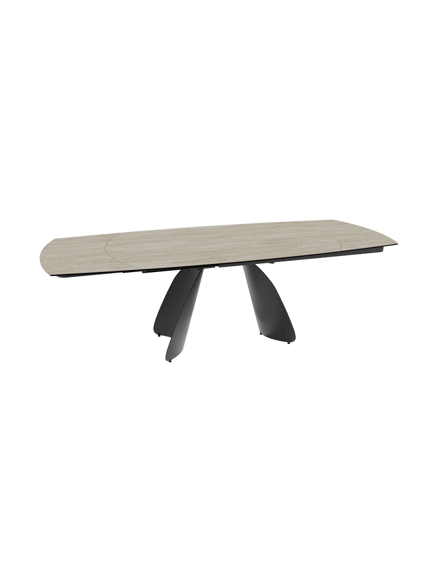 
Table à manger design extensible « Grande Modena » en céramique, 160-240 x 100 cm - Calacatta brillant