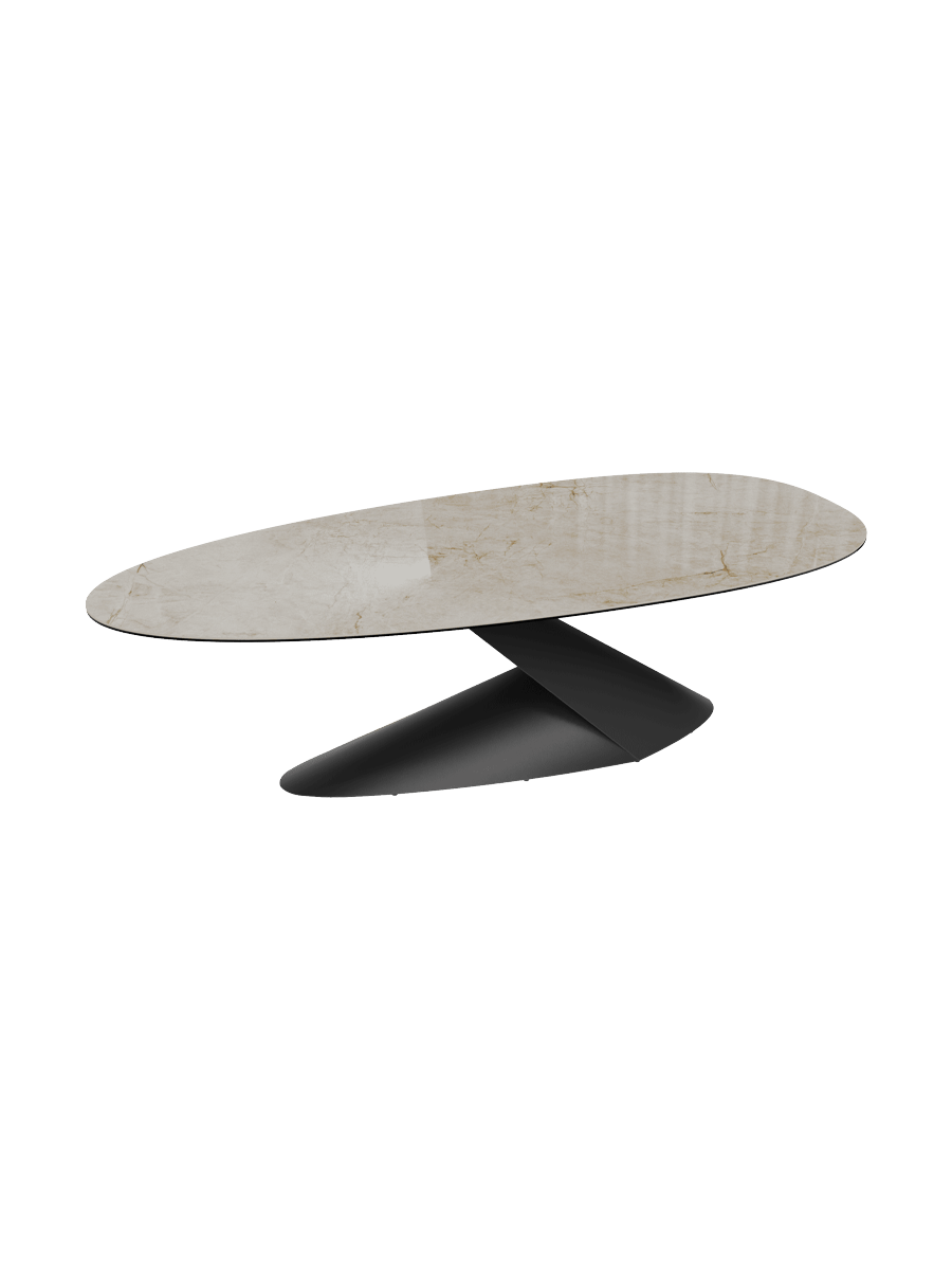
Ausziehbarer Designer Esstisch „Proxima“ aus Keramik, 270 x 120 cm - Cremona glänzend