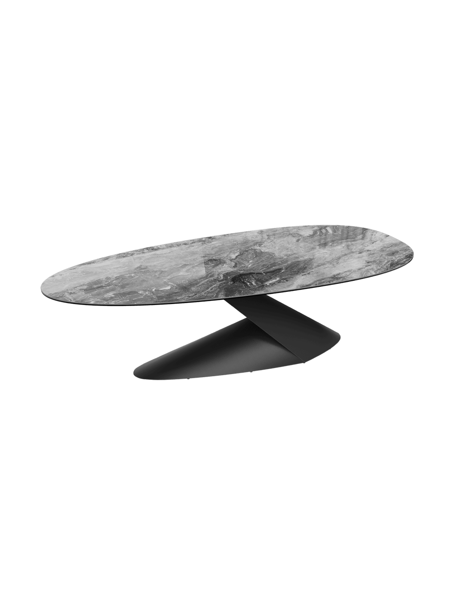 
Ausziehbarer Designer Esstisch „Proxima“ aus Keramik, 270 x 120 cm - Cremona glänzend