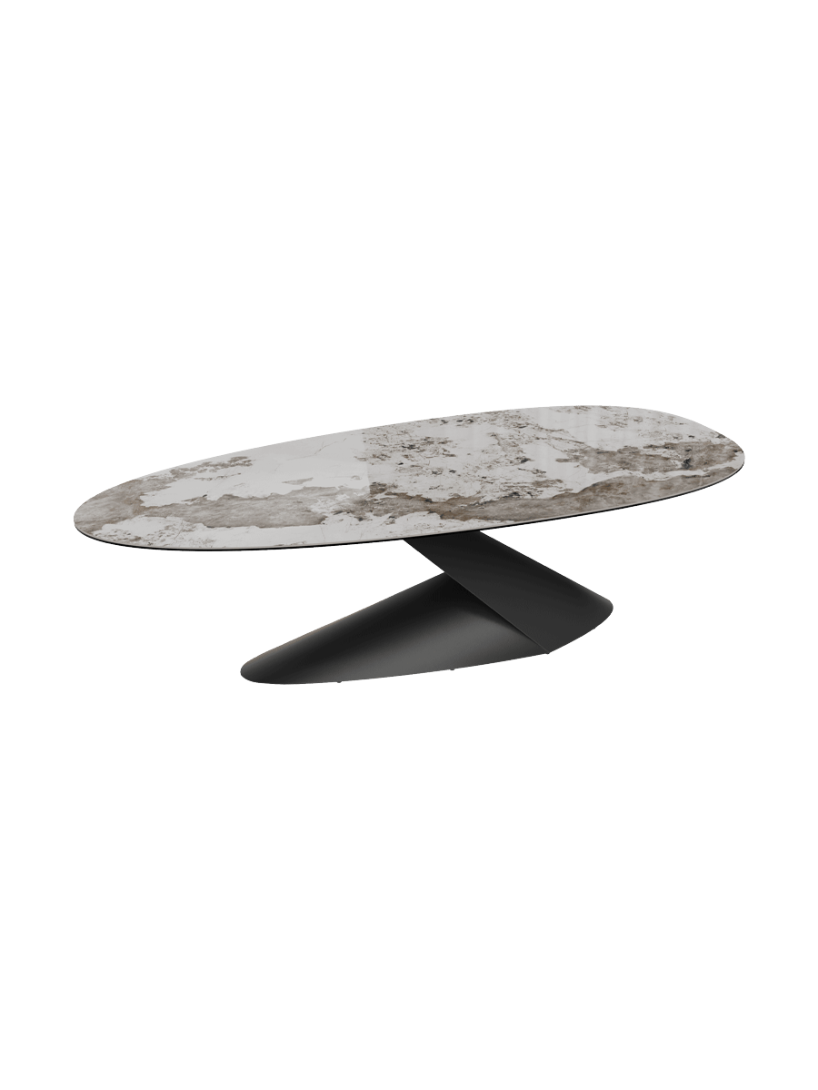 
Ausziehbarer Designer Esstisch „Proxima“ aus Keramik, 270 x 120 cm - Cremona glänzend
