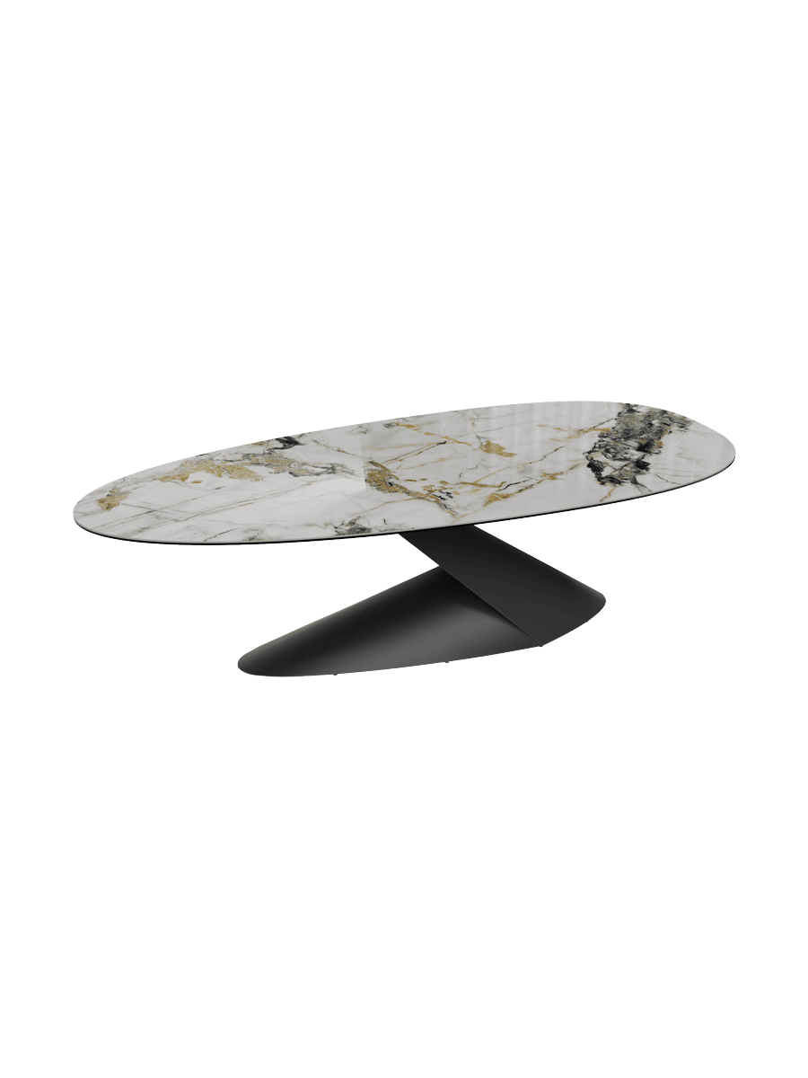 
Ausziehbarer Designer Esstisch „Proxima“ aus Keramik, 270 x 120 cm - Cremona glänzend