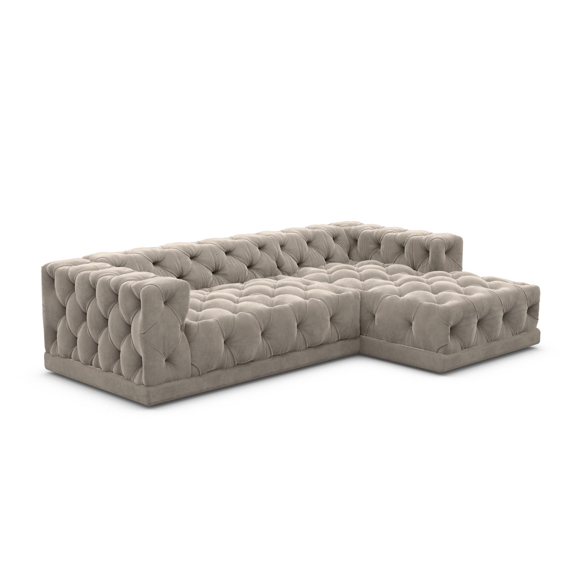 
4-Sitzer Design Ecksofa „Malika“ mit Samtbezug - Samtbezug Königsblau / Eckteil links