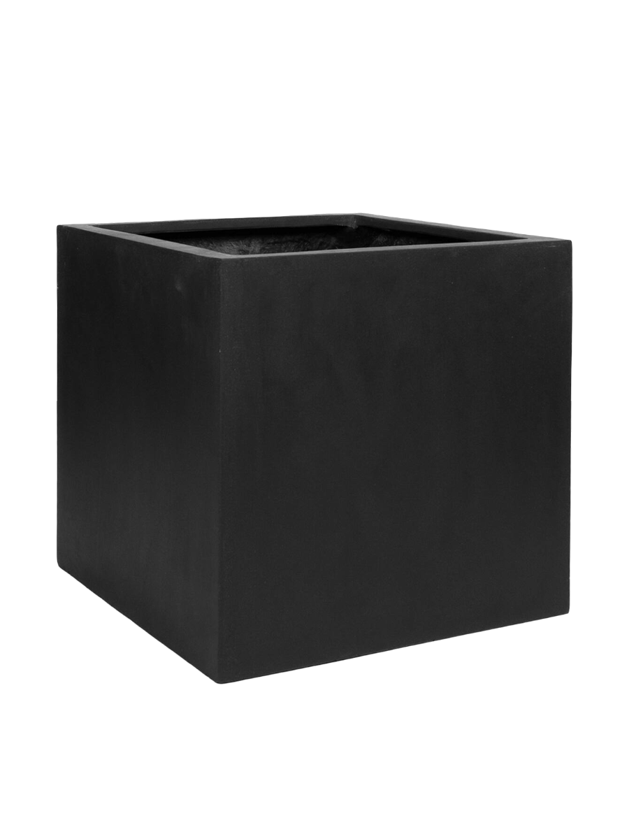 
High-quality Indoor/Outdoor Planter "Natural Block" - Black / 60 x 60 x height 60 cm