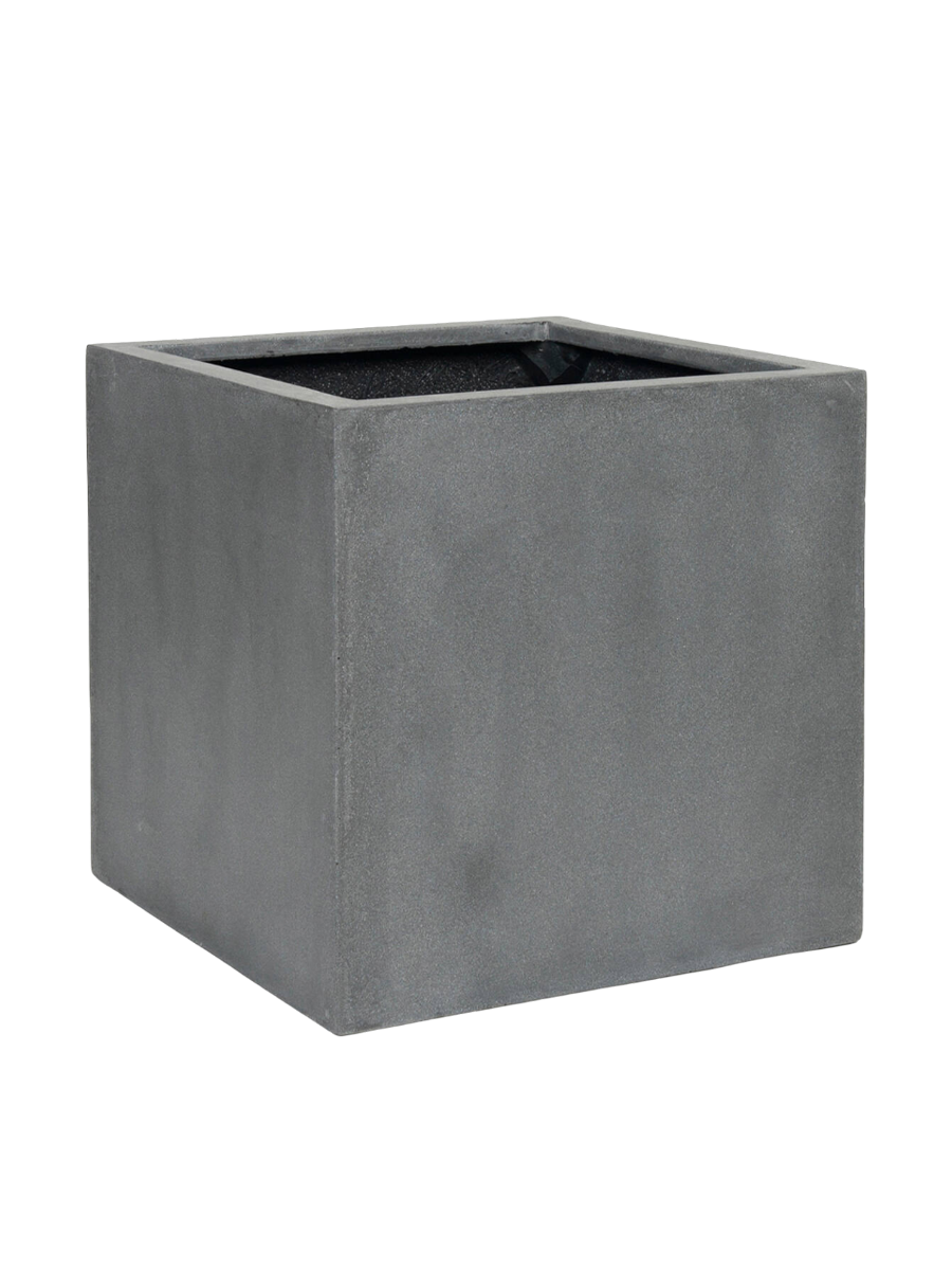 
High-quality Indoor/Outdoor Planter "Natural Block" - Grey / 60 x 60 x height 60 cm
