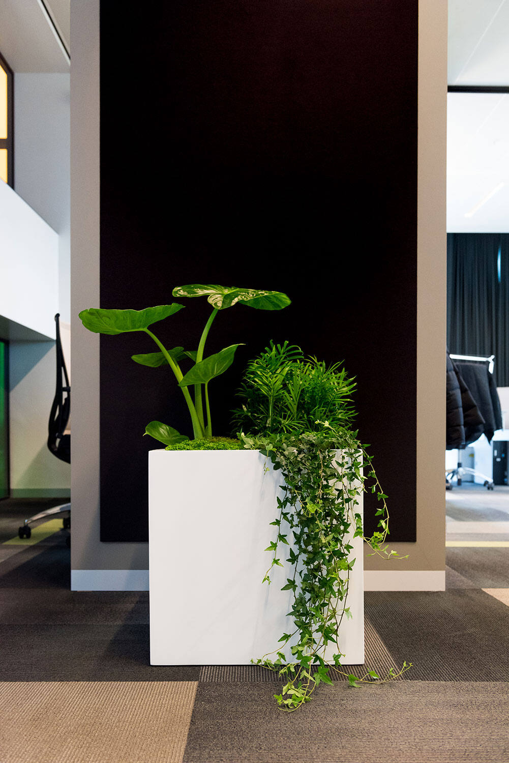 
Vaso per fiori di alta qualità per interni/esterni „Essential Block“ - Bianco opaco / 60 x 60 x Altezza 60 cm