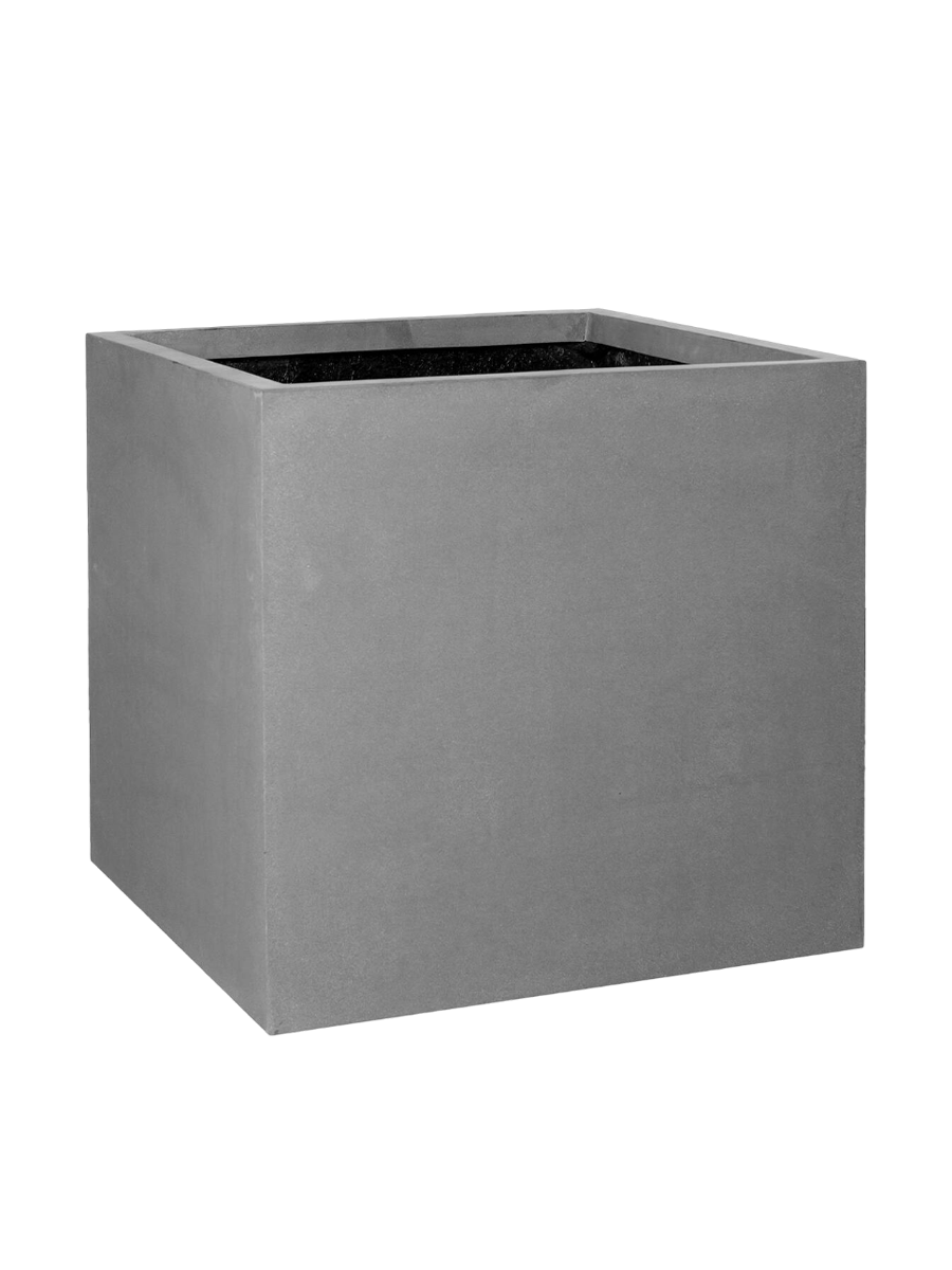 
High-quality Indoor/Outdoor Planter "Natural Block" - Grey / 70 x 70 x Height 70 cm