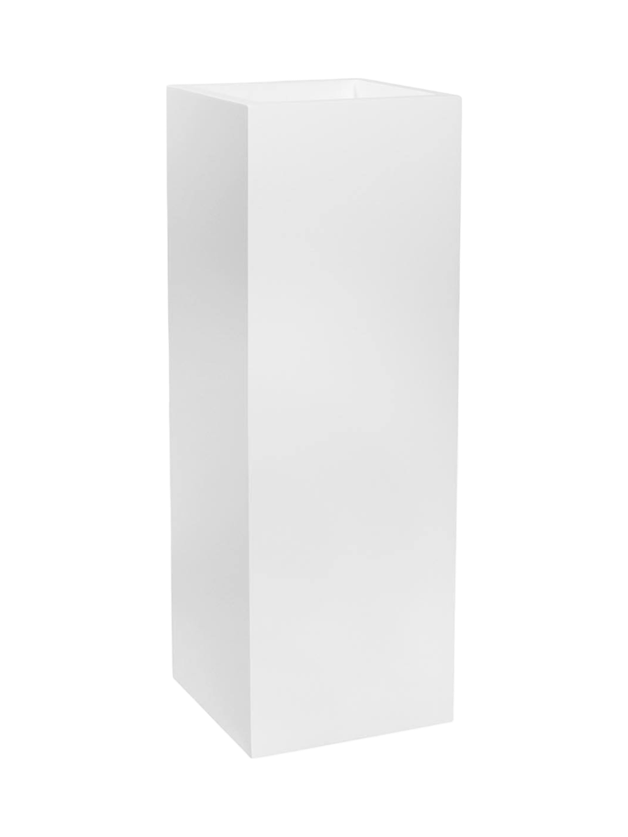 
Vaso per fiori di alta qualità per interni/esterni „Essential Yang“ - Bianco opaco / 35 x 35 x Altezza 100 cm