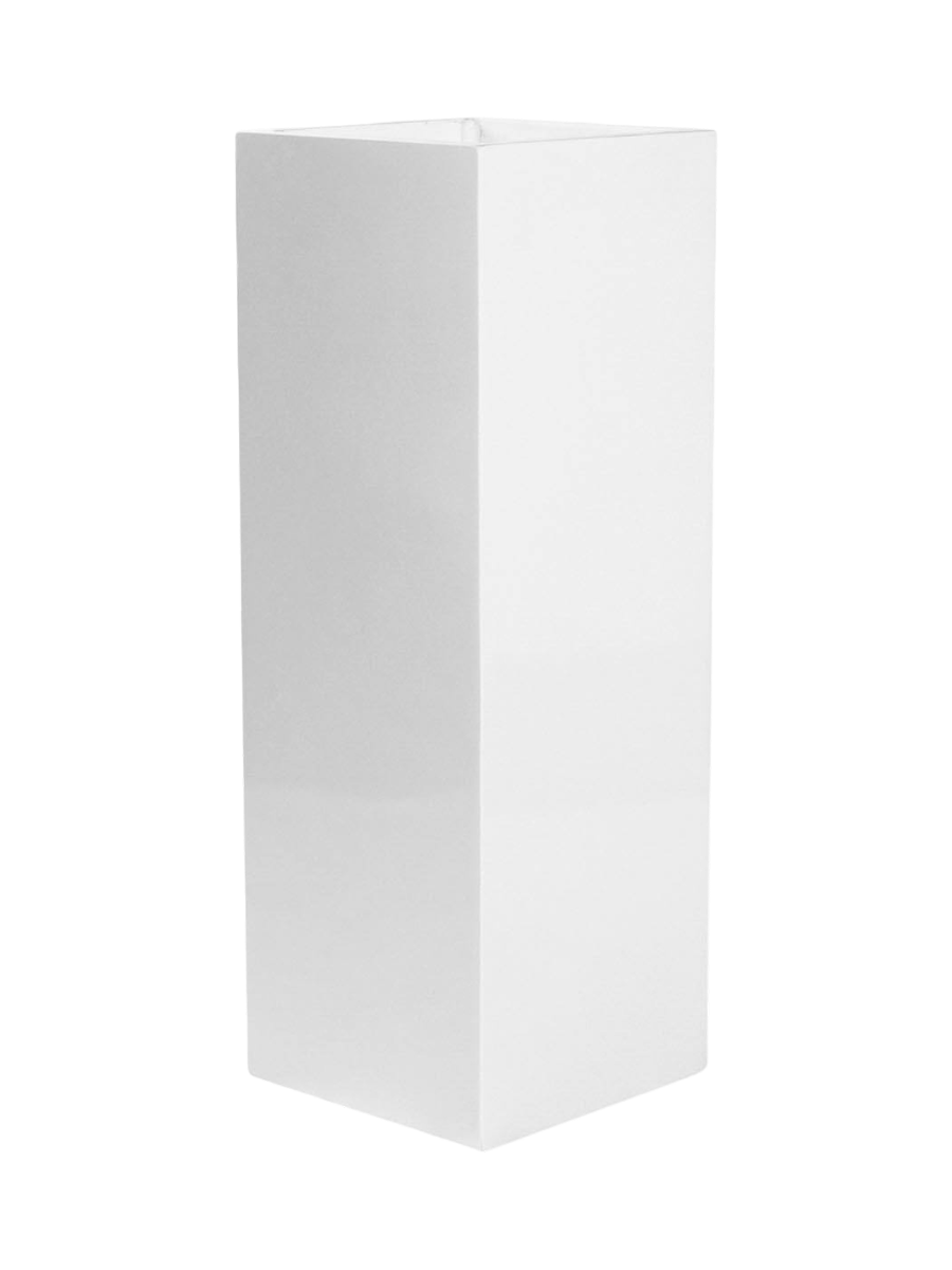 
Vaso per fiori di alta qualità per interni/esterni „Essential Yang“ - Bianco lucido / 35 x 35 x Altezza 100 cm
