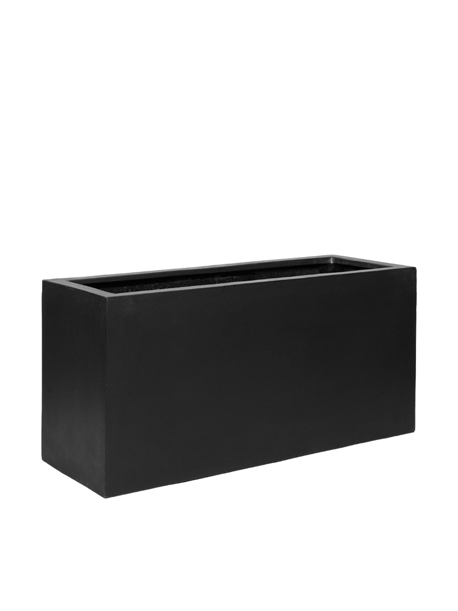 
High-Quality Indoor/Outdoor Planter "Natural Jort" - 100 x 40 x height 50 cm / Black