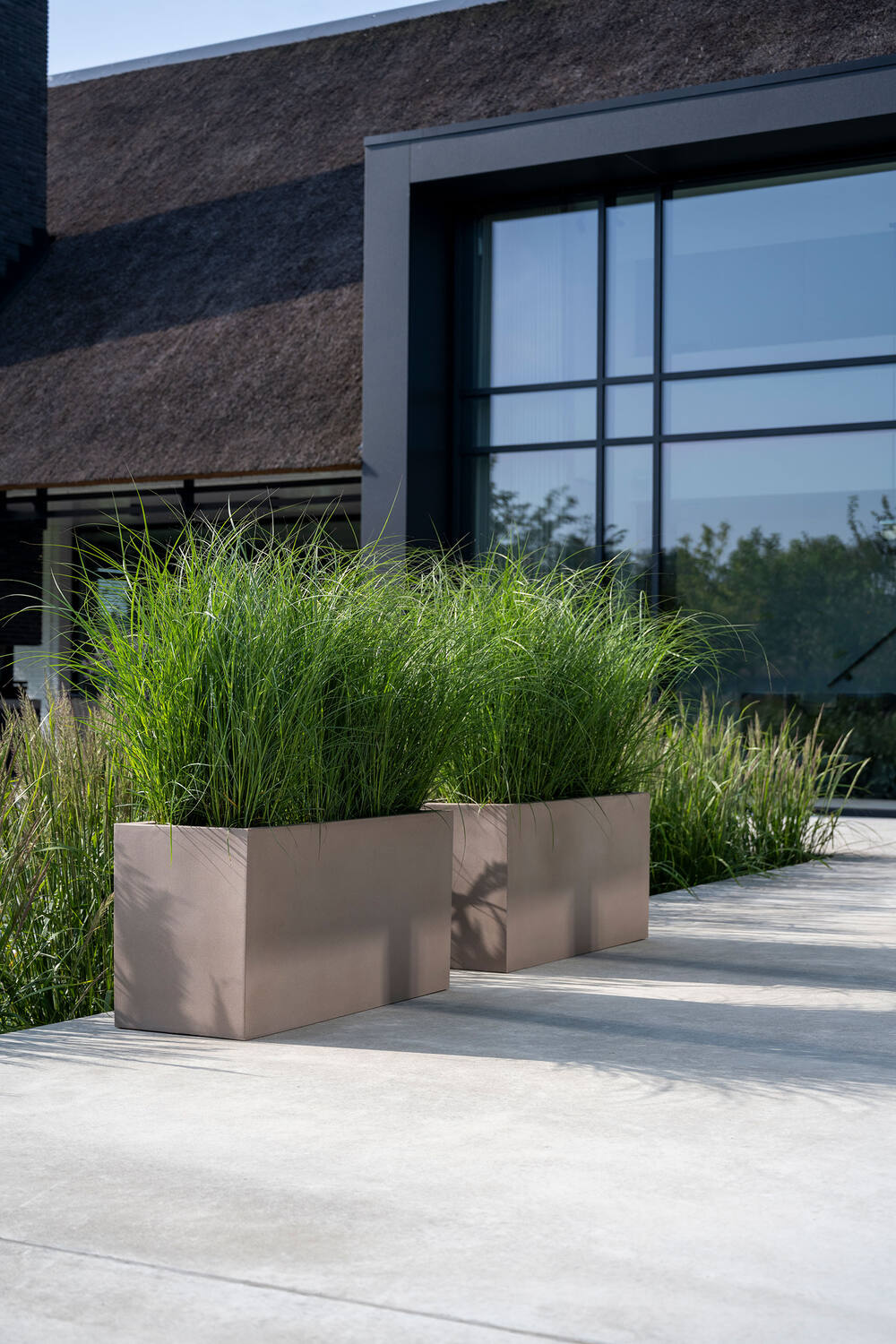 
High-Quality Indoor/Outdoor Planter "Natural Jort" - 100 x 40 x height 50 cm / Taupe