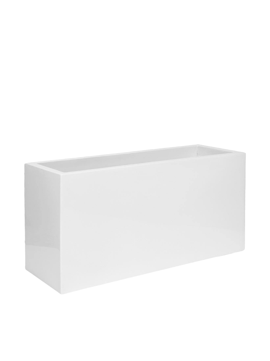 
Vaso per fiori di alta qualità per interni/esterni „Essential Jort“ - Bianco lucido / 100 x 40 x Altezza 50 cm