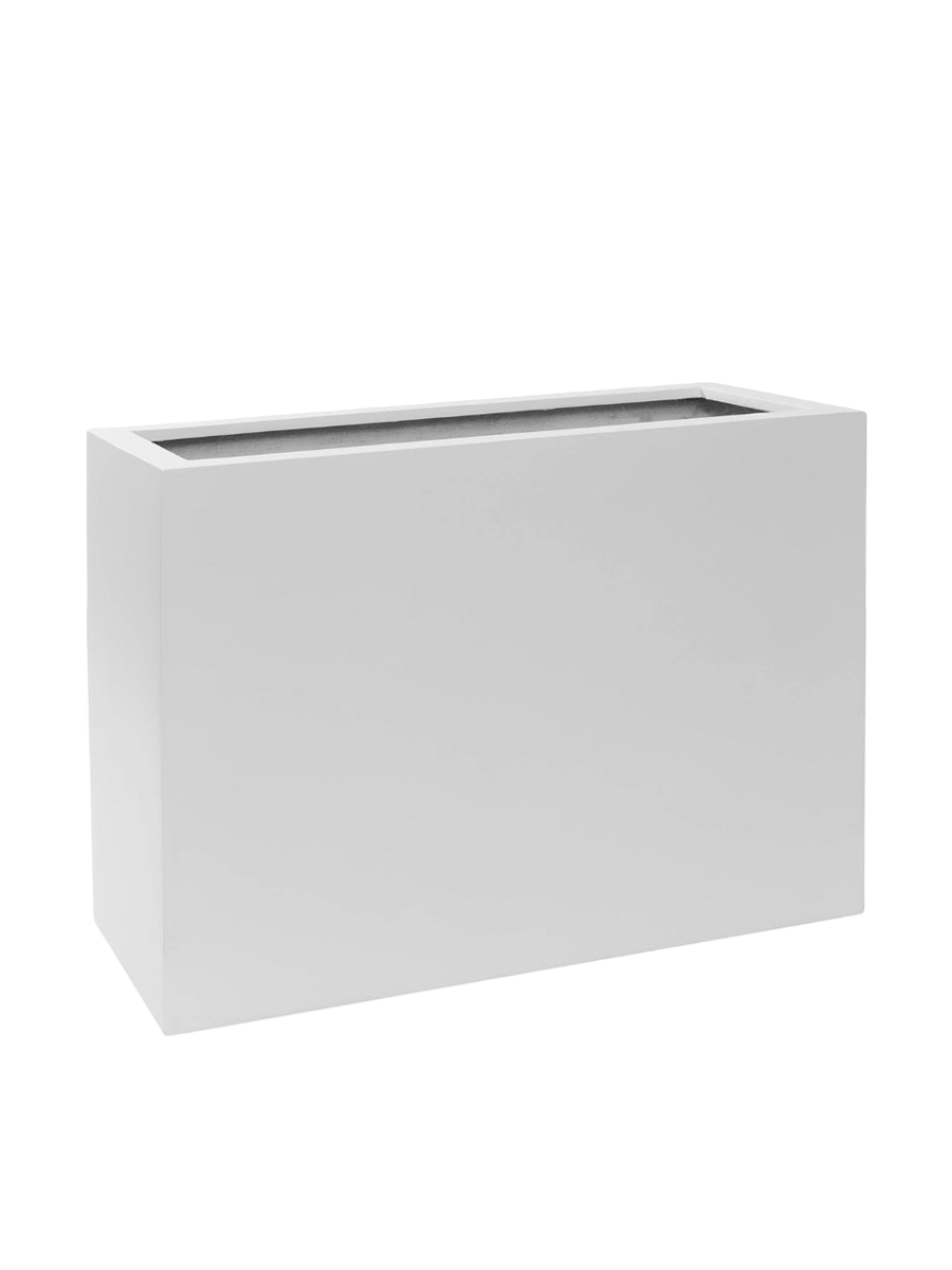 
Vaso per fiori di alta qualità per interni/esterni „Essential Jort“ - Bianco opaco / 100 x 40 x Altezza 50 cm