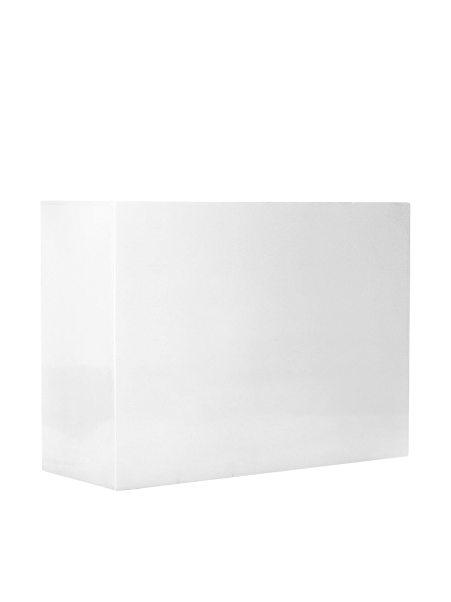 
Vaso per fiori di alta qualità per interni/esterni „Essential Jort“ - Bianco lucido / 95 x 38 x Altezza 72 cm