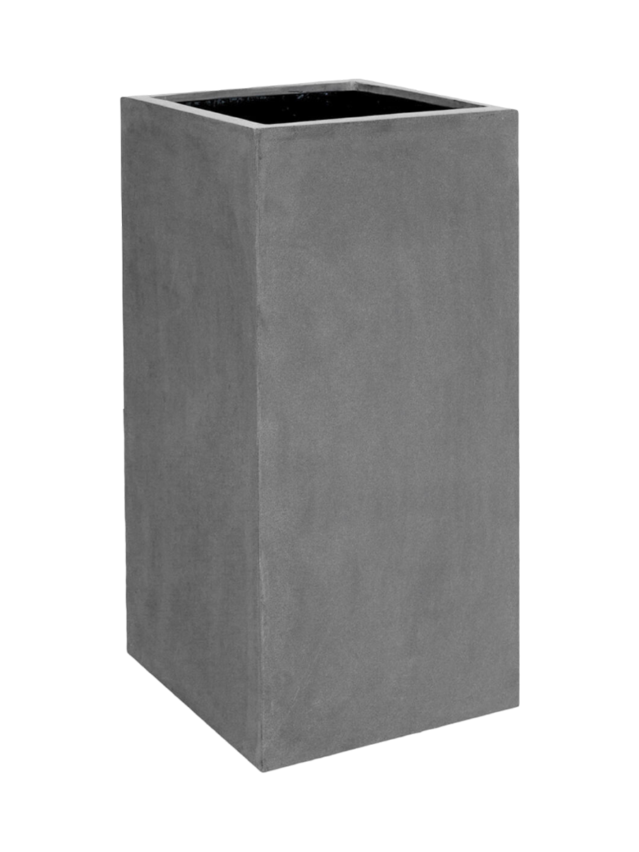 
Vaso per fiori di alta qualità per interni/esterni „Natural Bouvy“ - 50 x 50 x Altezza 100 cm / Grigio