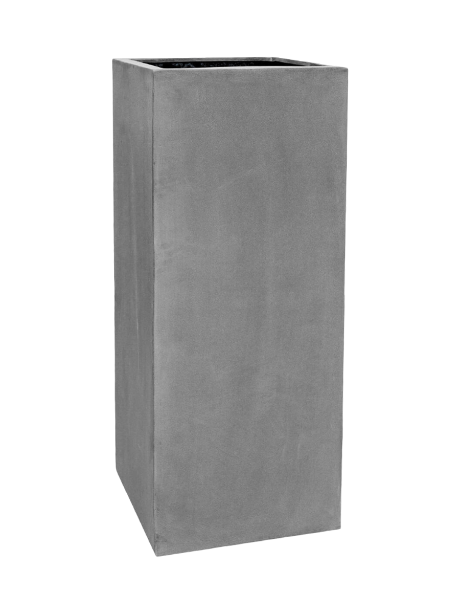 
Vaso per fiori di alta qualità per interni/esterni „Natural Bouvy“ - 50 x 50 x Altezza 120 cm / Grigio