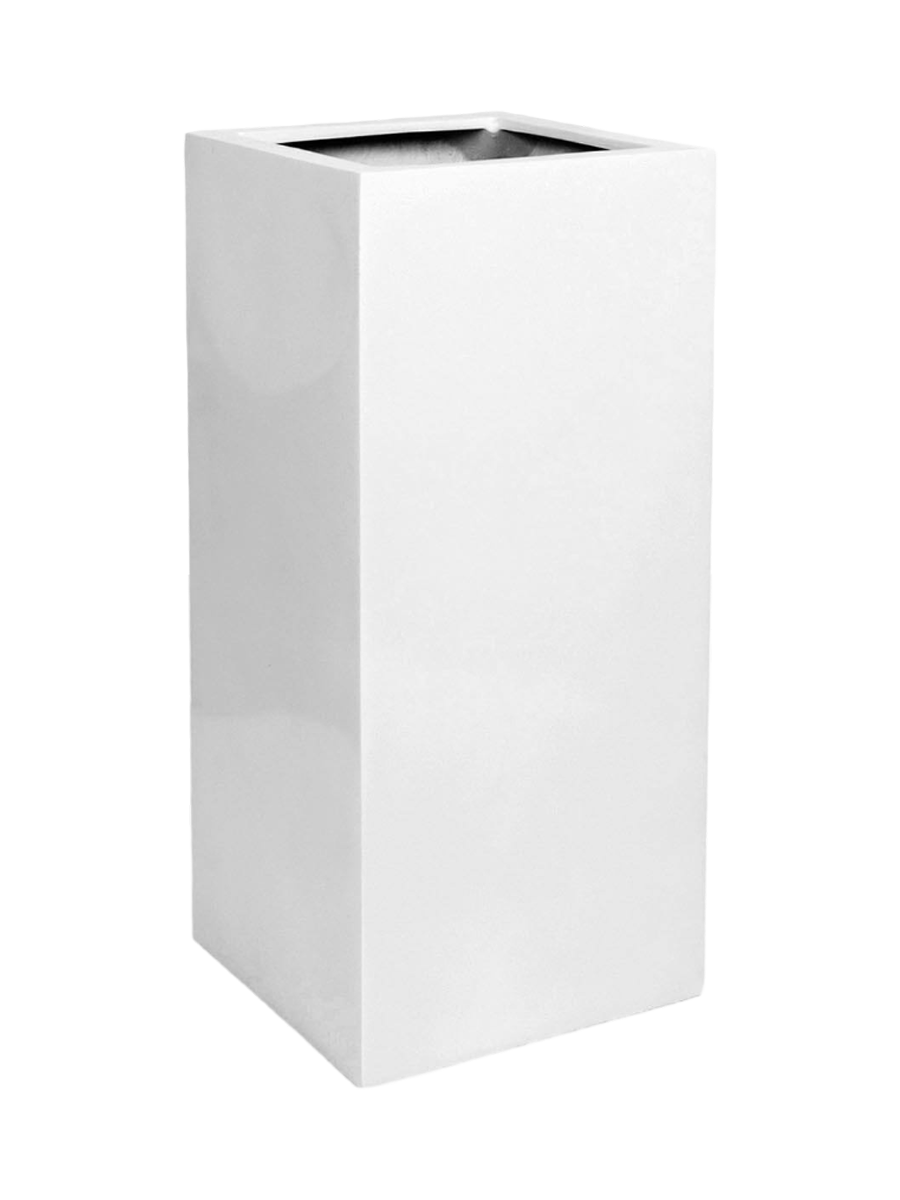 
Vaso per fiori di alta qualità per interni/esterni „Essential Bouvy“ - Bianco lucido / 30 x 30 x Altezza 60 cm