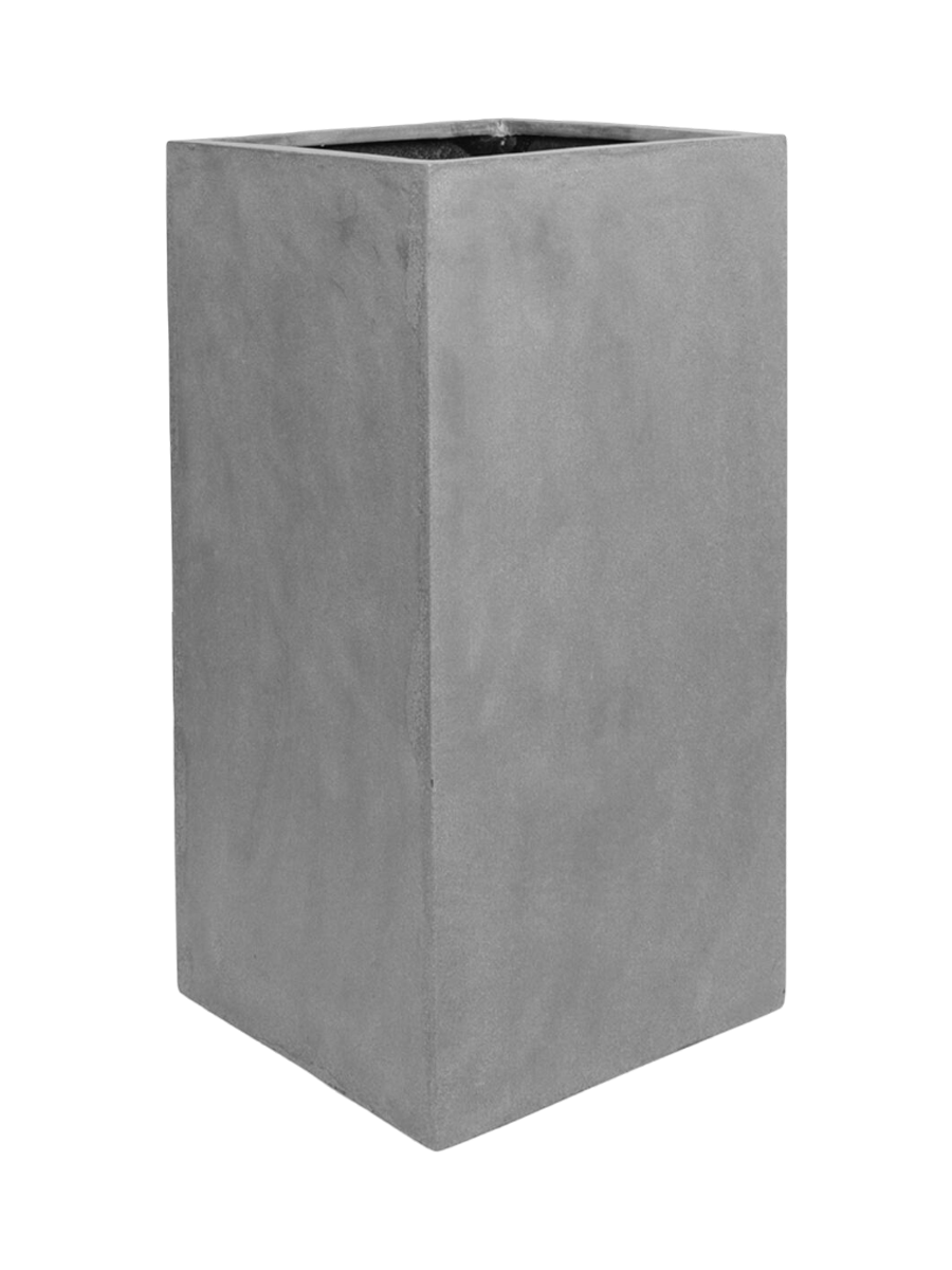 
Vaso per fiori di alta qualità per interni/esterni „Natural Bouvy“ - 40 x 40 x Altezza 80 cm / Grigio
