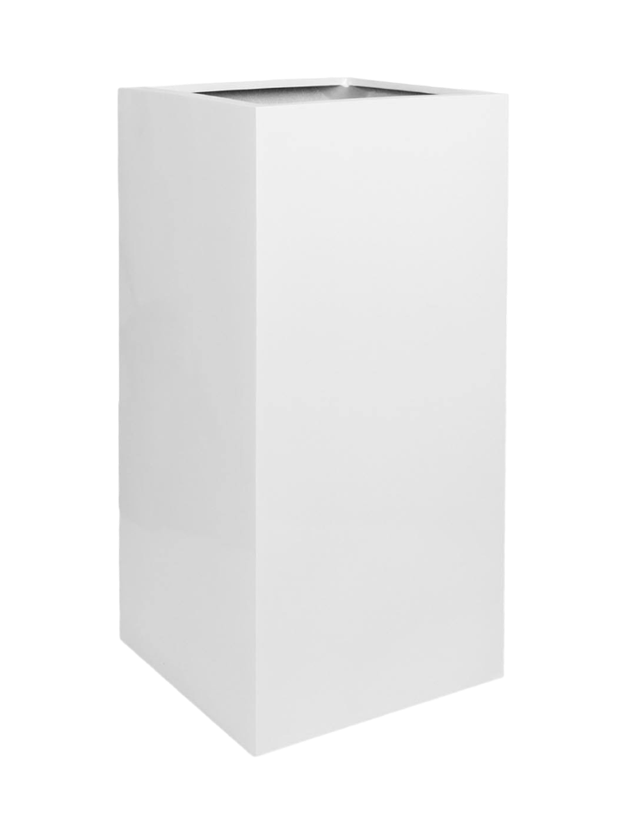 
Vaso per fiori di alta qualità per interni/esterni „Essential Bouvy“ - Bianco lucido / 40 x 40 x Altezza 80 cm