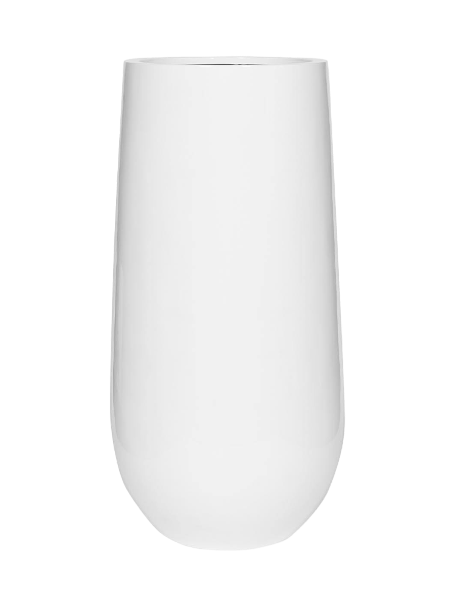 
Vaso per fiori di alta qualità per interni/esterni „Essential Nax“ - Bianco lucido / Ø 50 x Altezza 101 cm