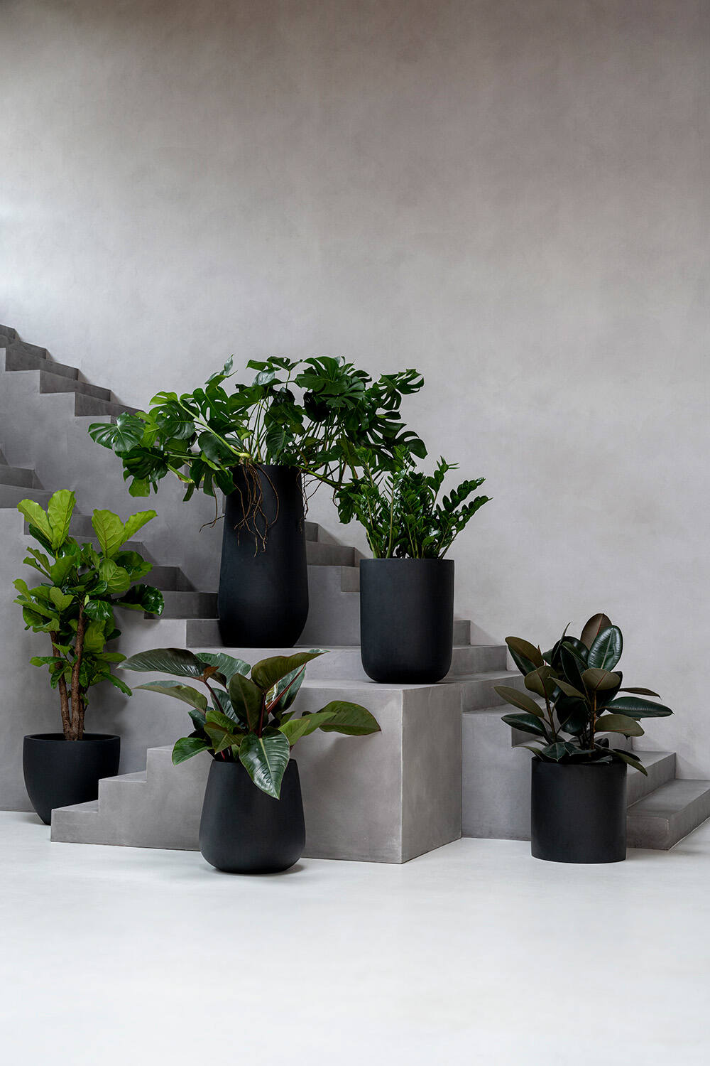 
Vaso per fiori di alta qualità per interni/esterni „Natural Nax“ - Ø 33 x Altezza 70 cm / Nero