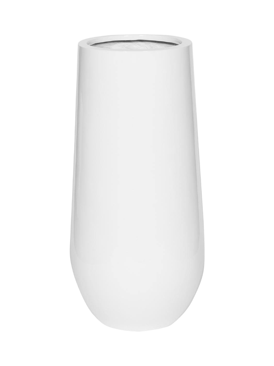 
Vaso per fiori di alta qualità per interni/esterni „Essential Nax“ - Bianco lucido / Ø 35 x Altezza 70 cm