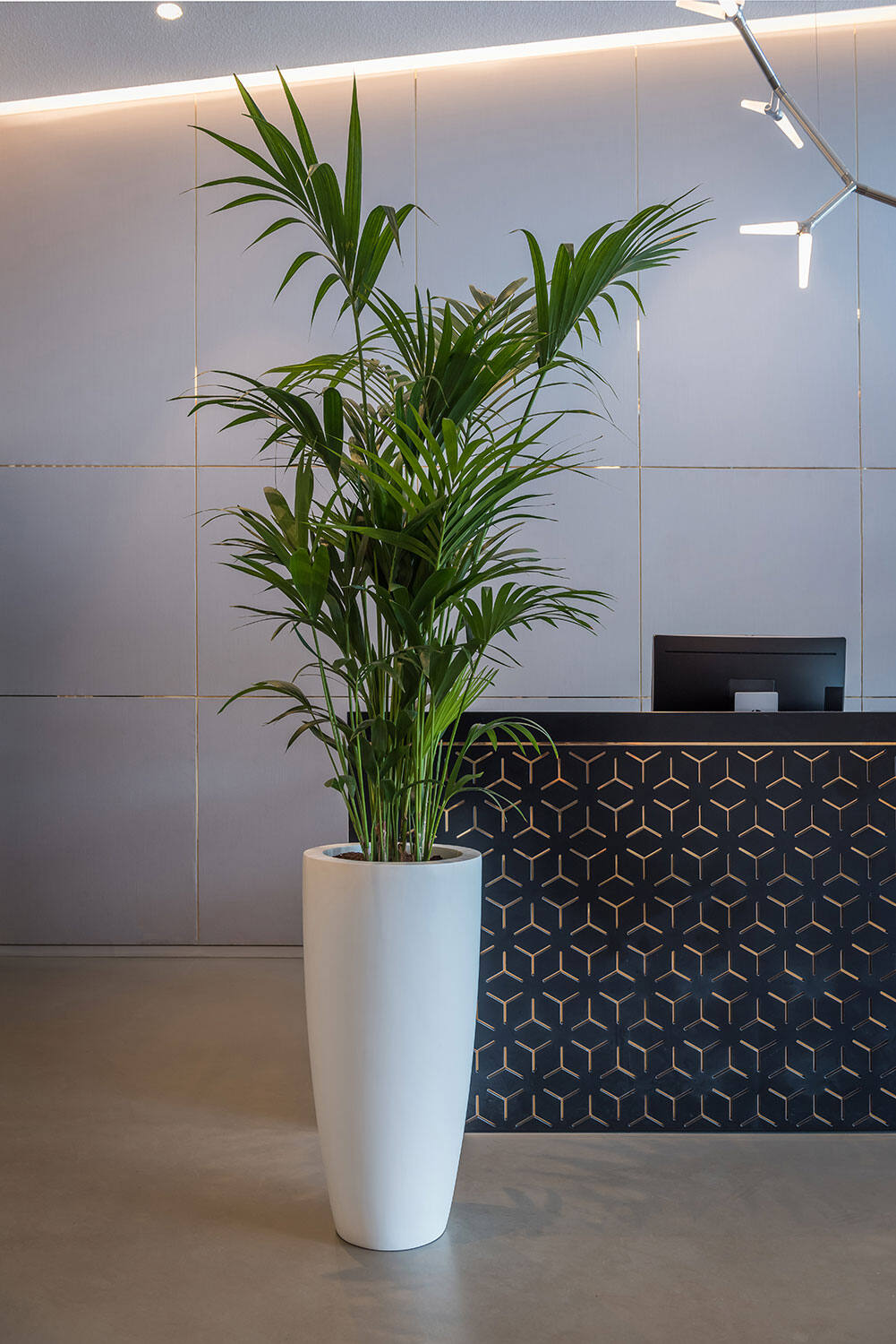
High-quality indoor/outdoor planter "Essential Dax" - White matte / Ø 47 x H 100 cm