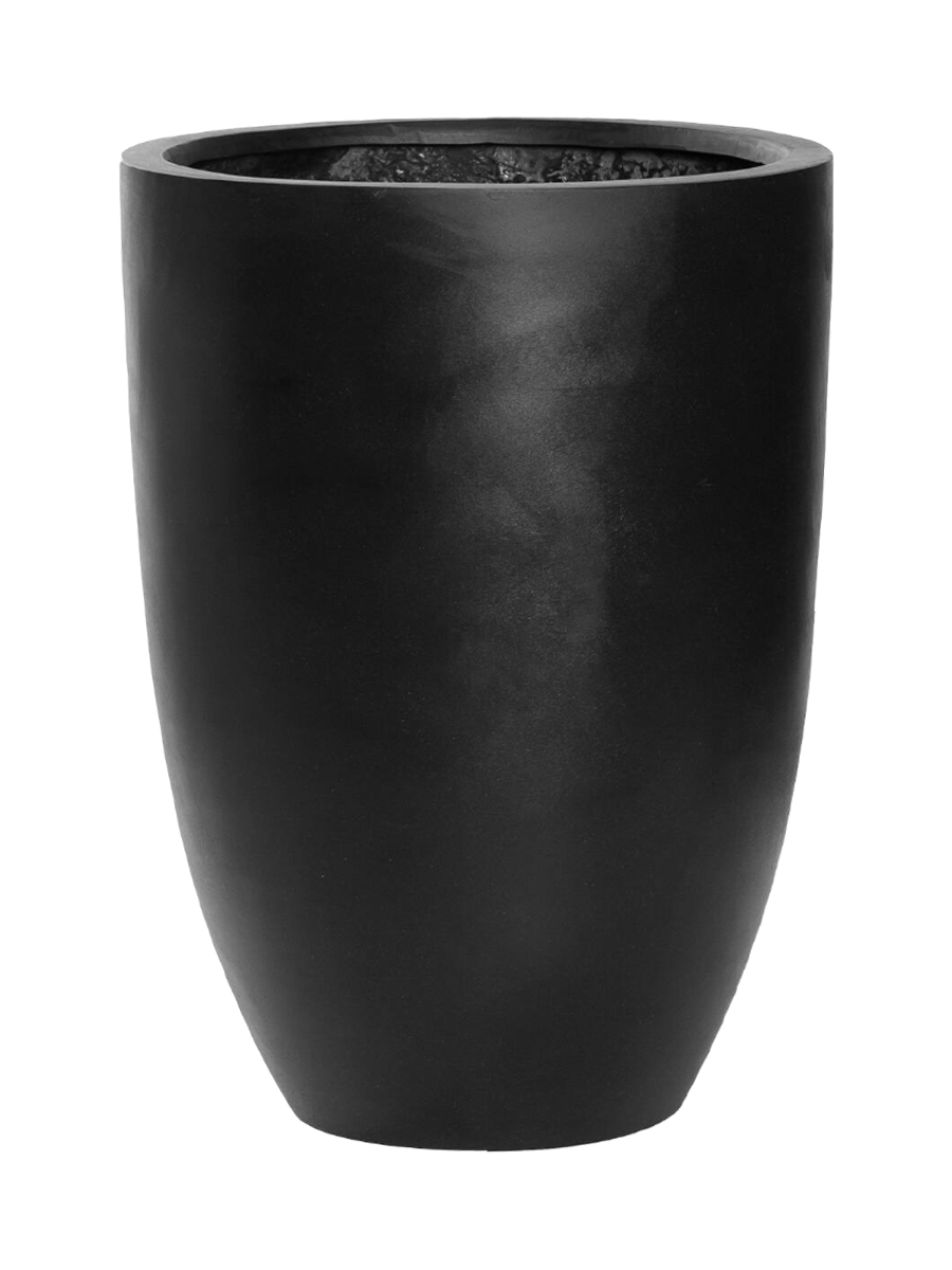 
High-quality indoor/outdoor planter "Natural Ben" - Black / Ø 40 x 55 cm