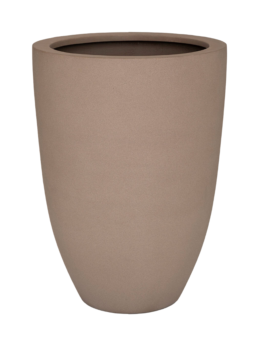 
High-quality indoor/outdoor planter "Natural Ben" - Taupe / Ø 40 x 55 cm