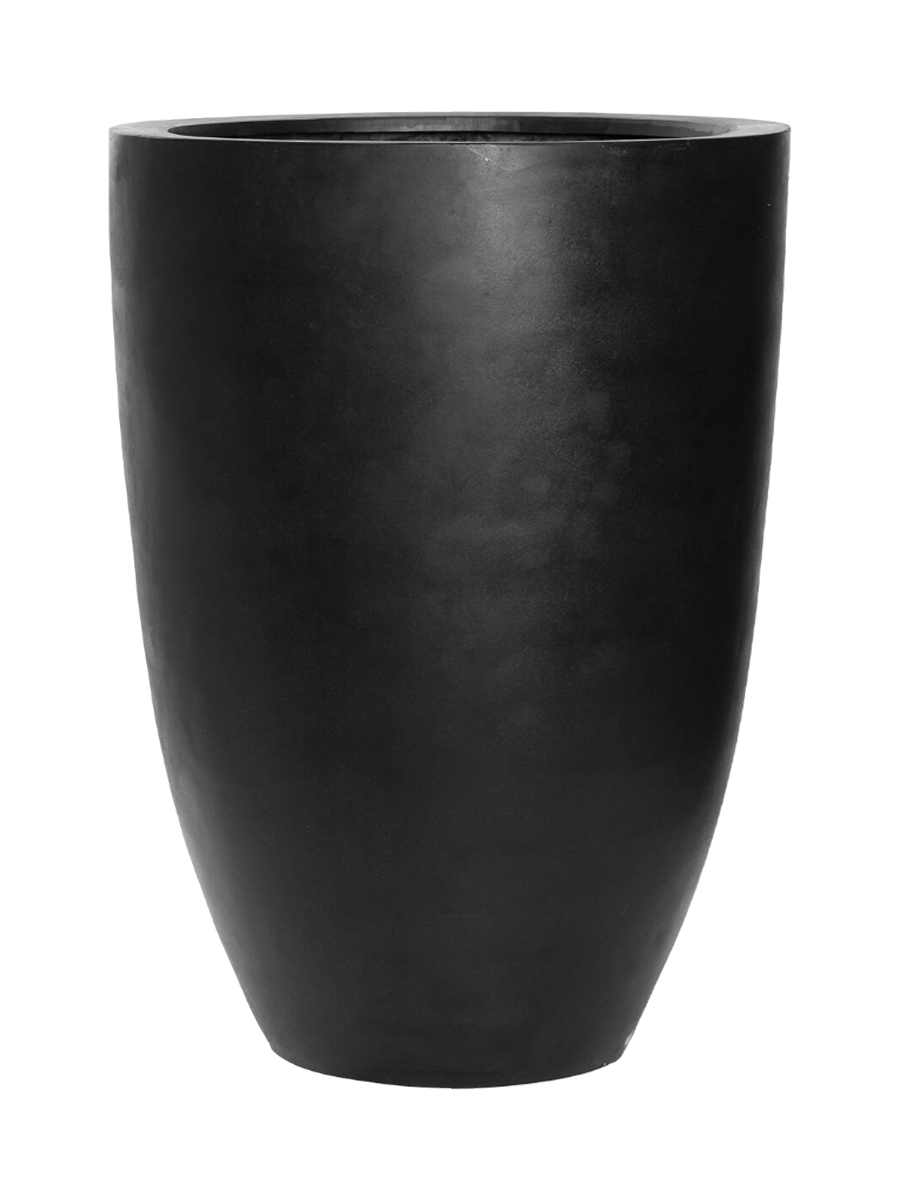 
High-quality indoor/outdoor planter "Natural Ben" - Black / Ø 52 x 72 cm