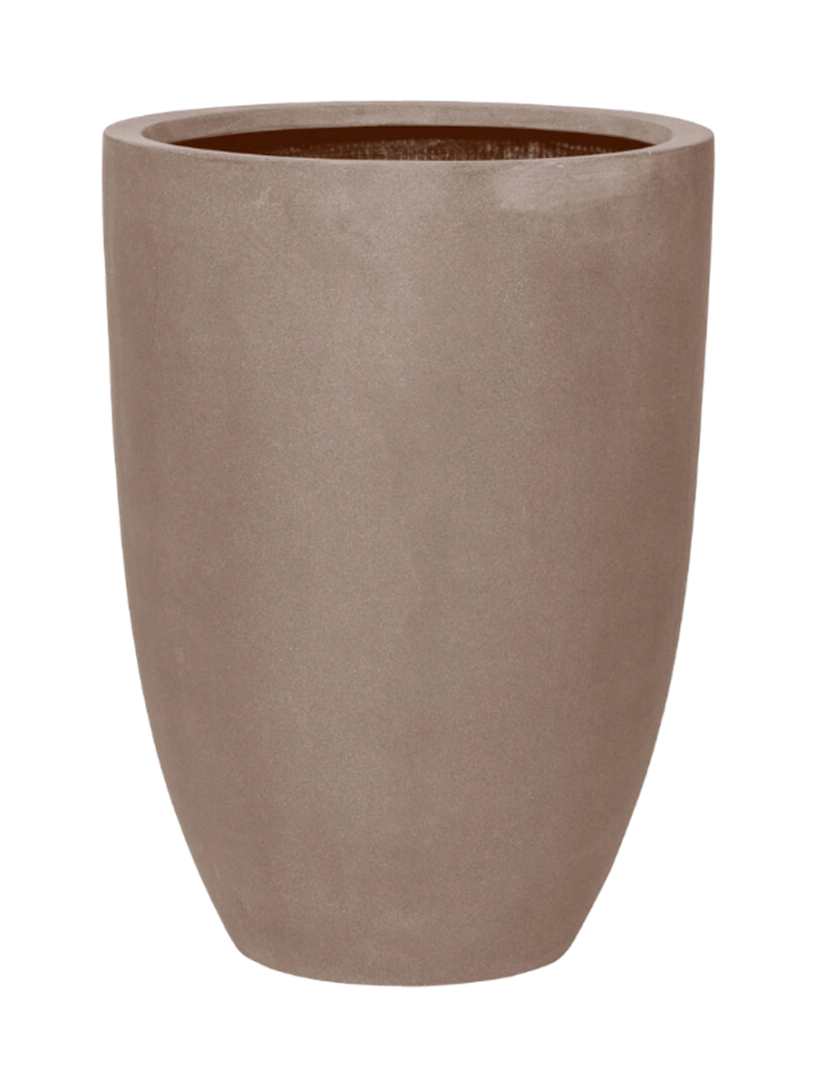 
High-quality indoor/outdoor planter "Natural Ben" - Taupe / Ø 52 x 72 cm