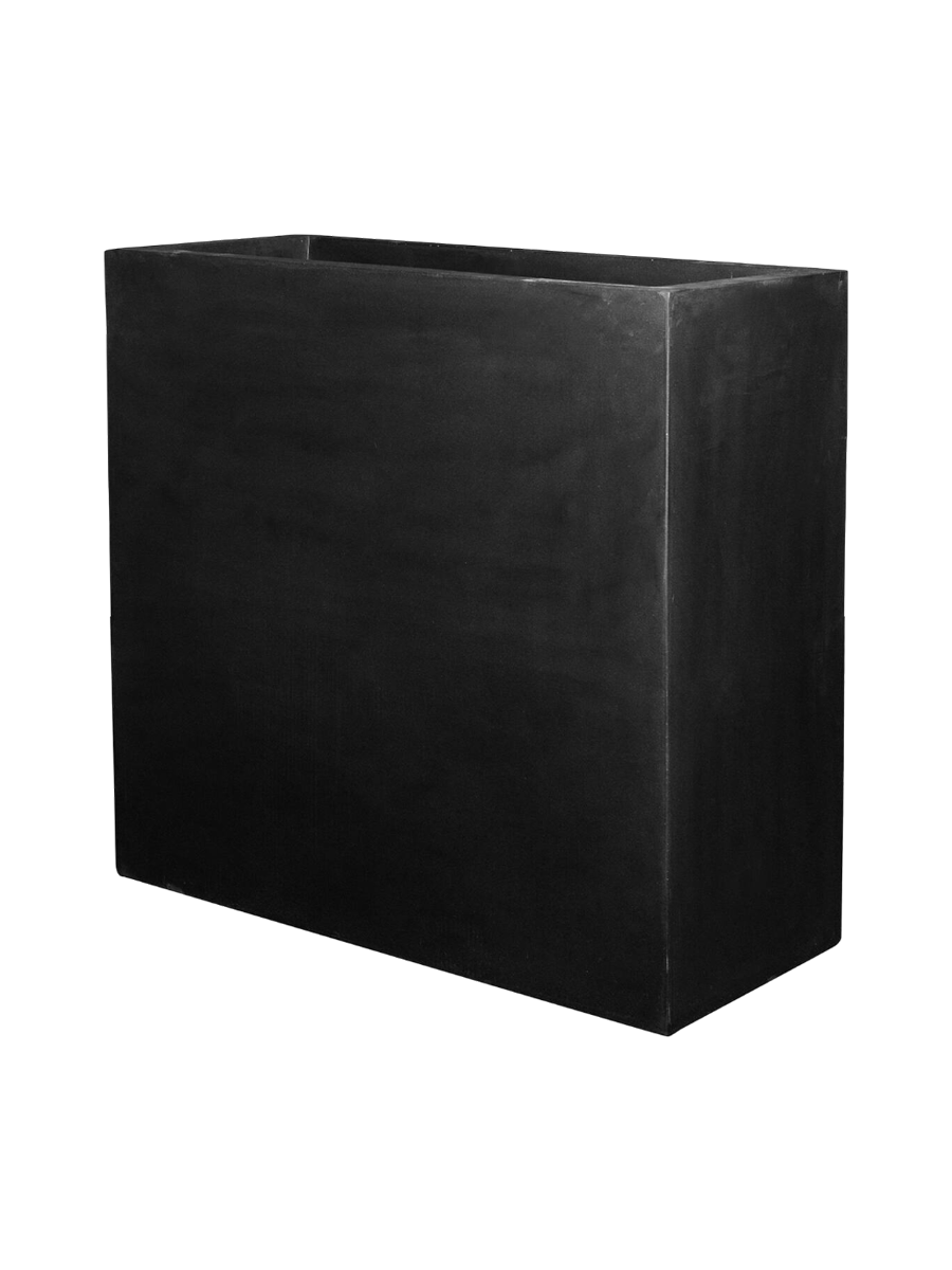 
High-Quality Indoor/Outdoor Planter "Natural Jort" - 100 x 45 x height 100 cm / Black
